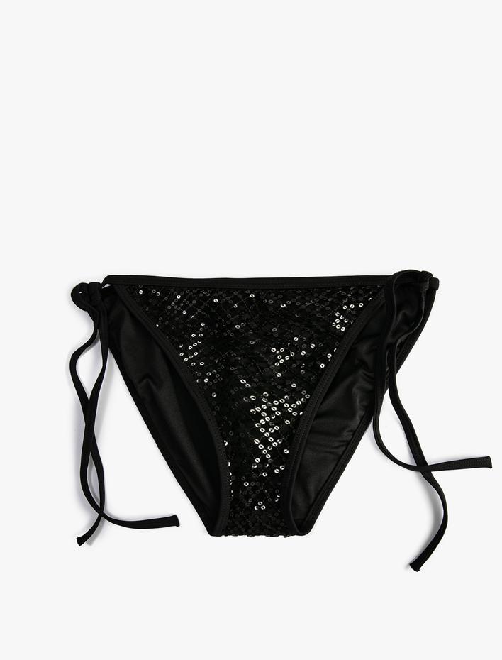  Brazilian Bikini Altı Payetli Yanları Bağlamalı Boncuklu