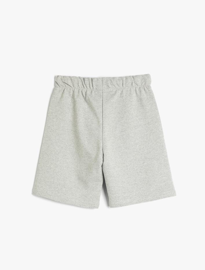 Erkek Çocuk Şort Beli Bağlamalı Baskı Detaylı