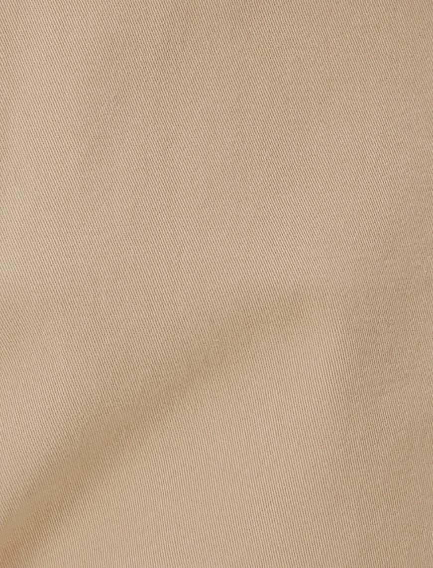   Basic Gabardin Pantolon Beş Cepli Düz Kesim Düğmeli Pamuklu
