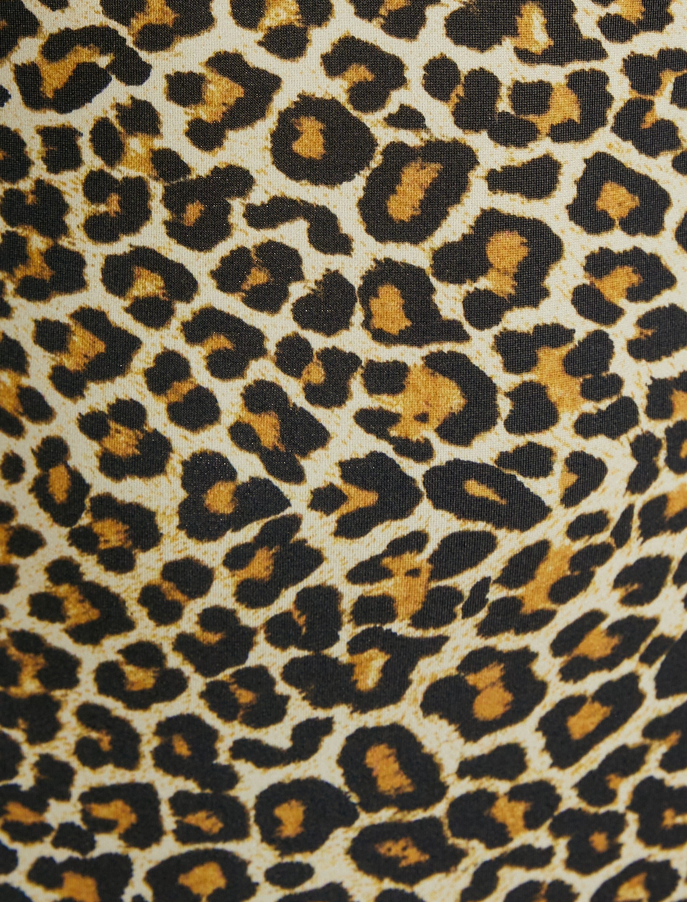   Leopar Desenli Mayo Pencere Detaylı Askılı Kaplı