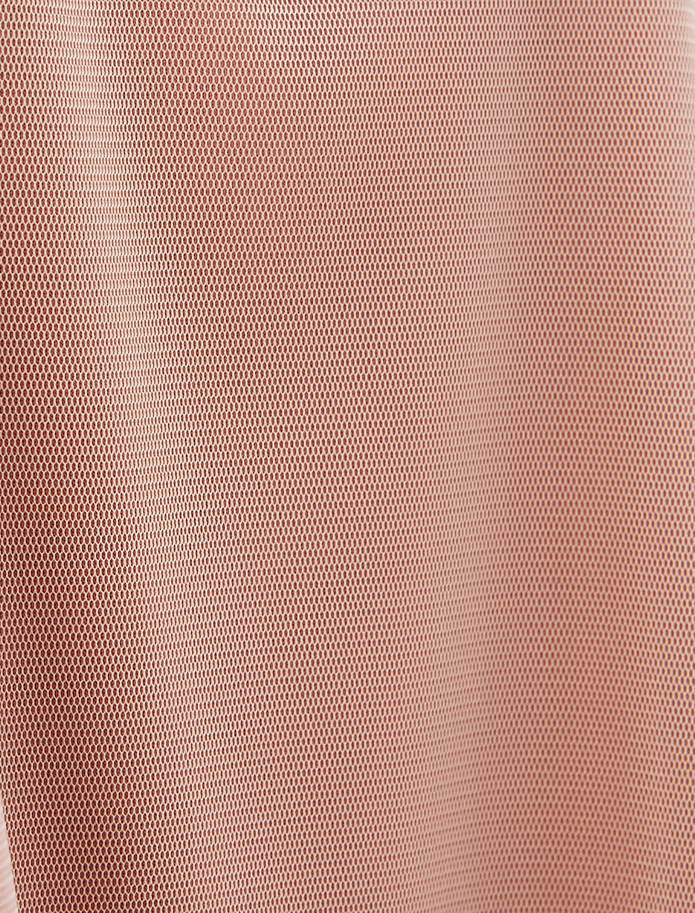   Oversize Tişört Uzun Transparan Tül Detaylı Kısa Kollu