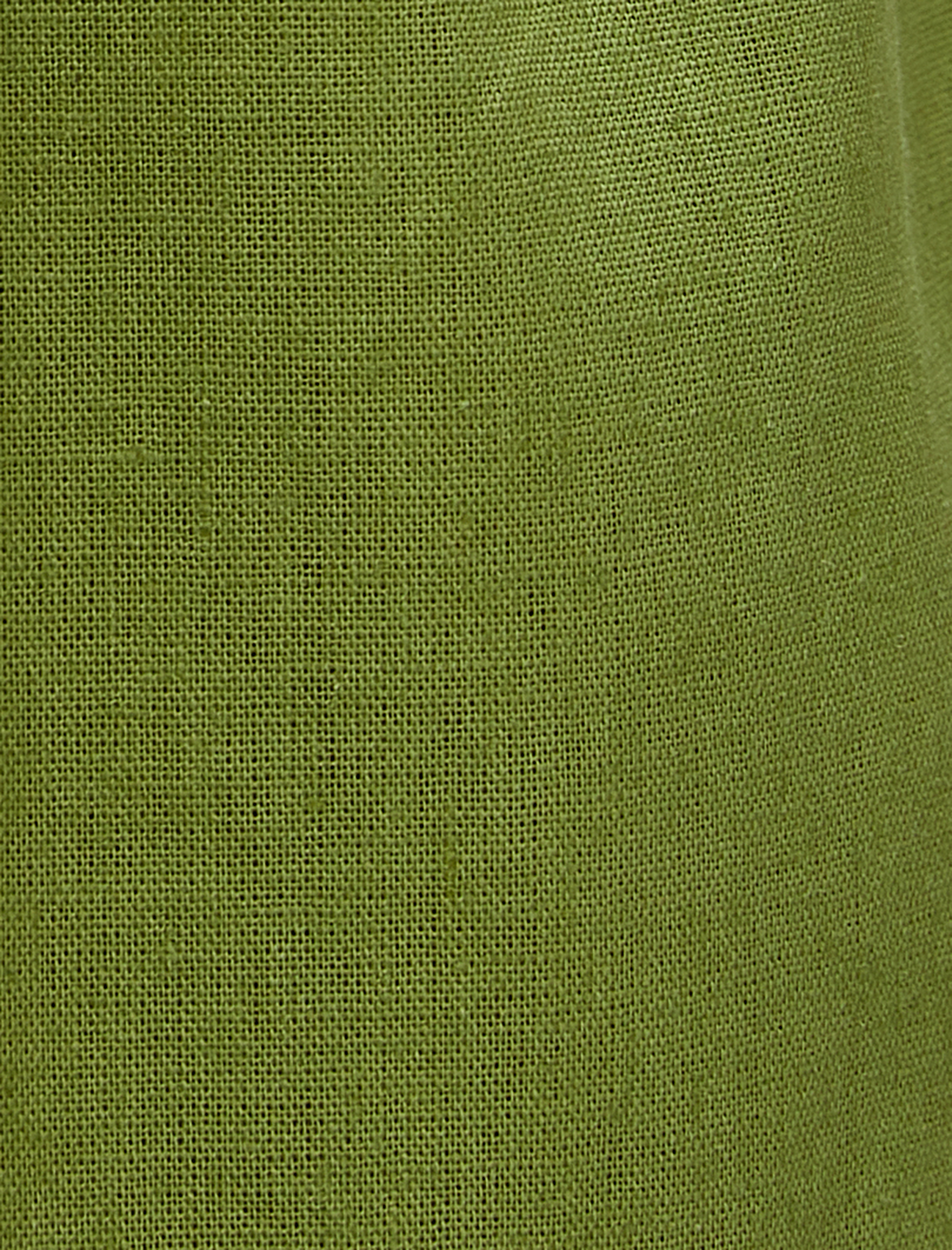   Mini Elbise Keten Karışımlı Balon Kollu Pencere Detaylı Fiyonk Detaylı