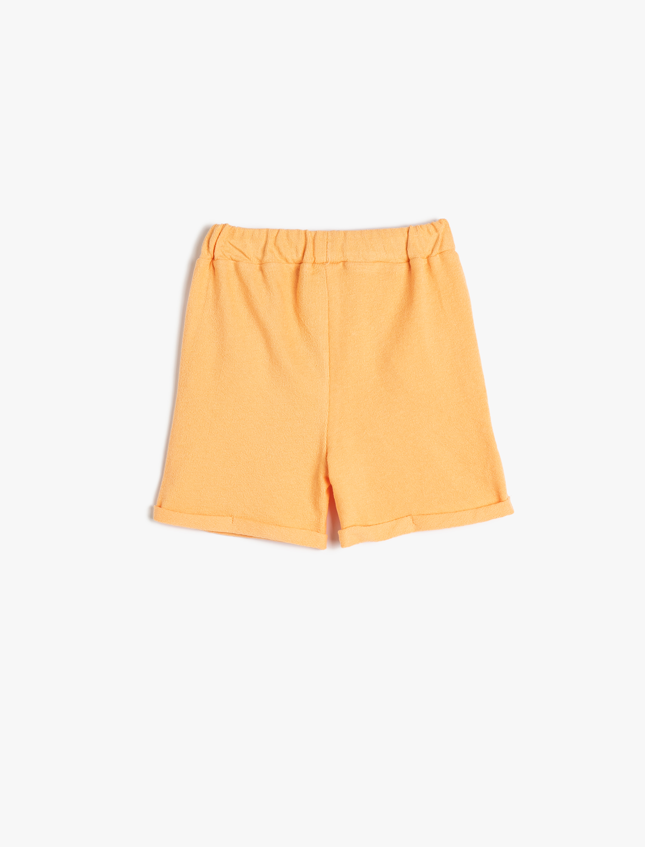  Erkek Bebek Şort Basic Düğmeli Beli Bağlamalı Cepli Pamuklu