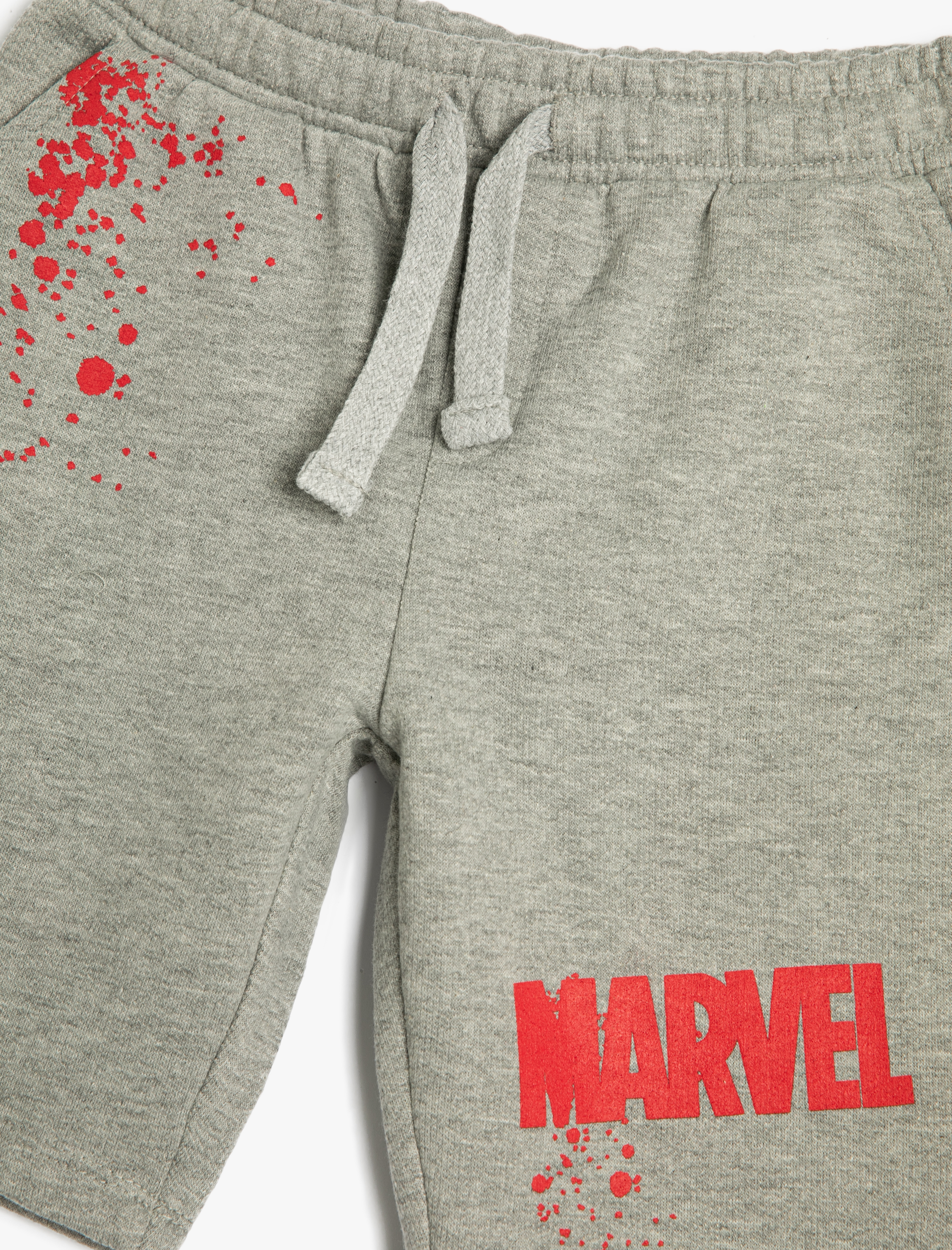  Erkek Çocuk Marvel Şort Lisanslı Beli Bağlamalı Cepli Pamuklu