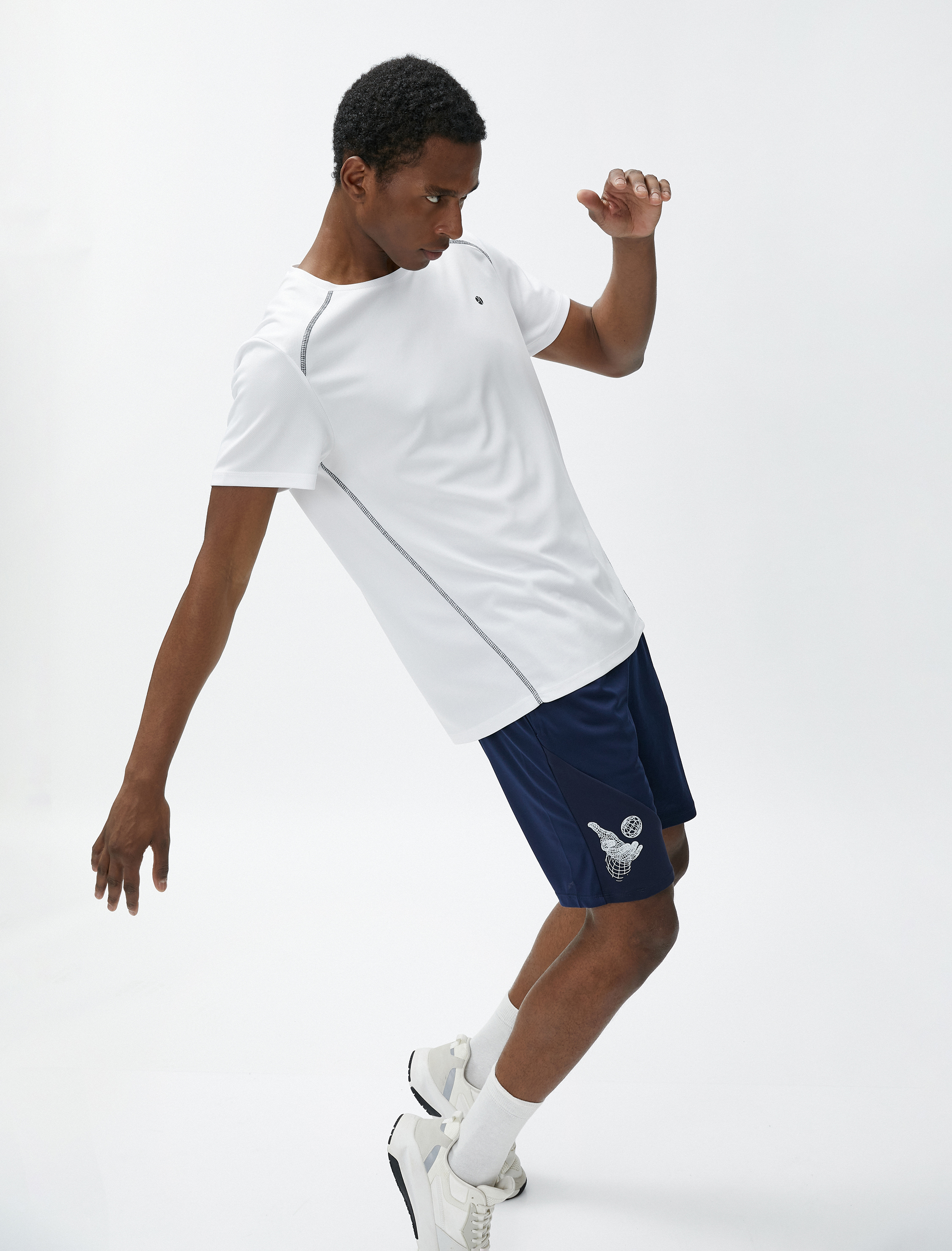   Basketbol Şortu Baskılı Beli Bağcıklı Cep Detaylı