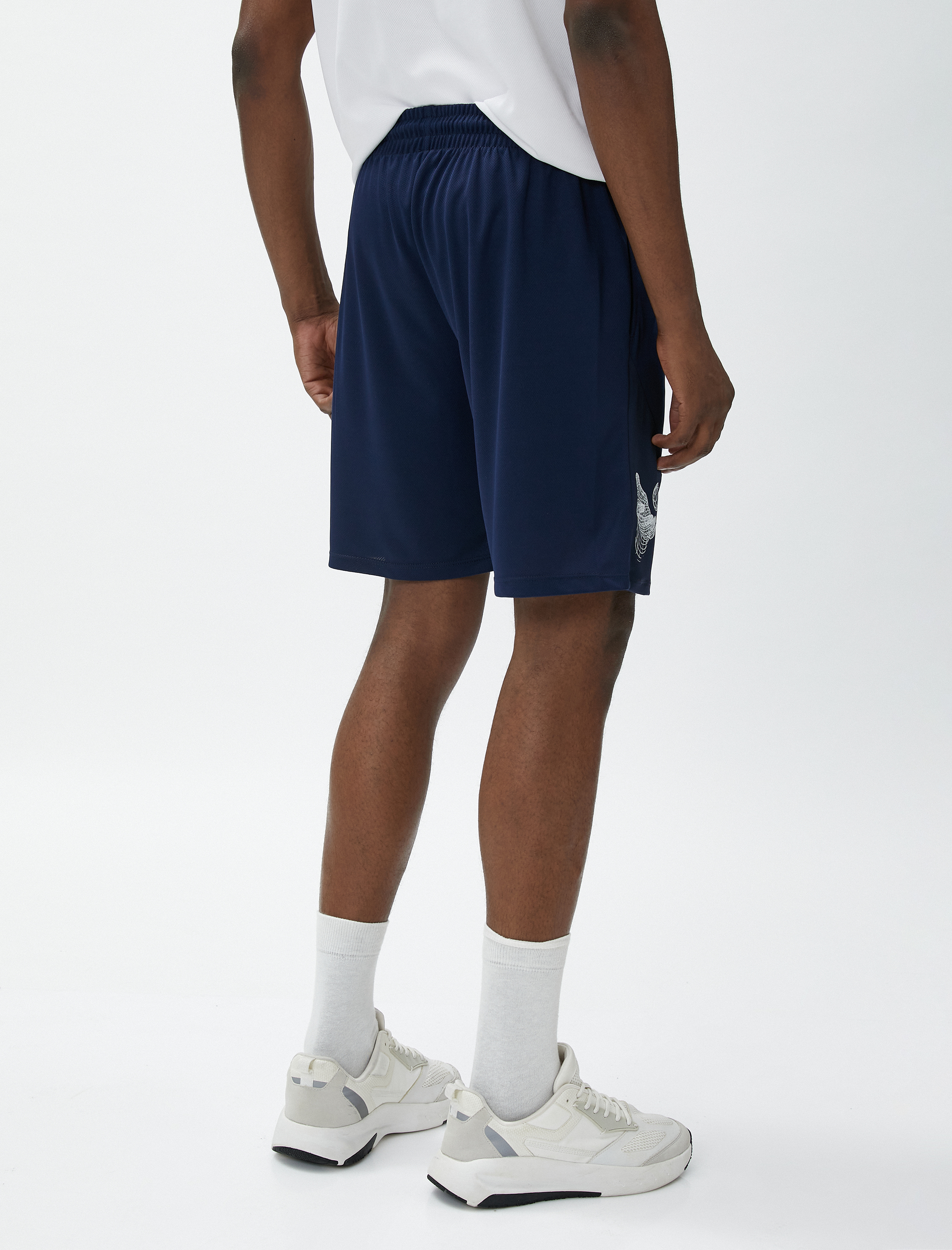   Basketbol Şortu Baskılı Beli Bağcıklı Cep Detaylı