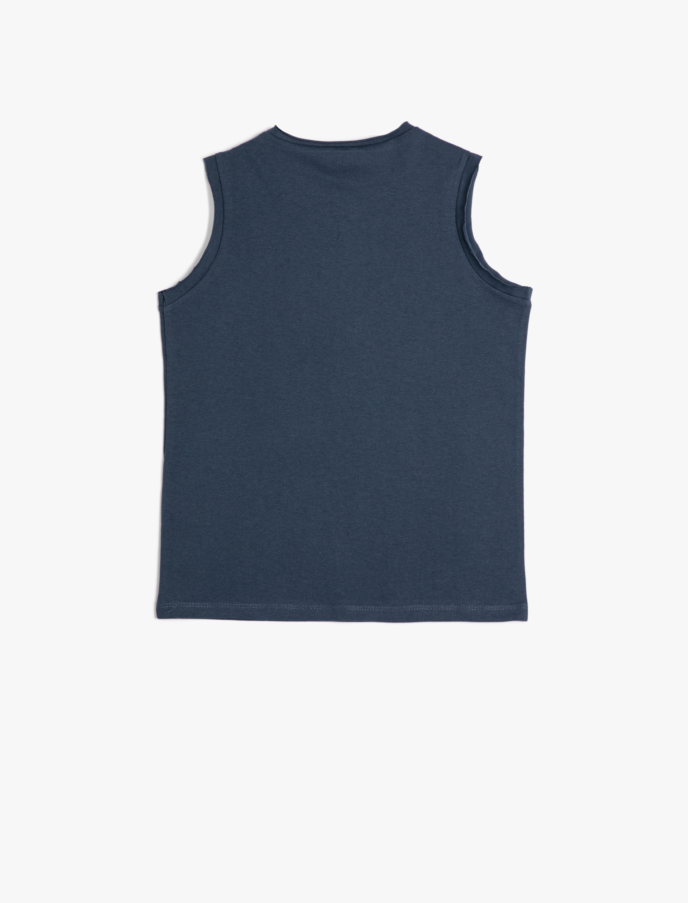  Erkek Çocuk Atlet Basketbol Baskılı Kolsuz Bisiklet Yaka Pamuklu