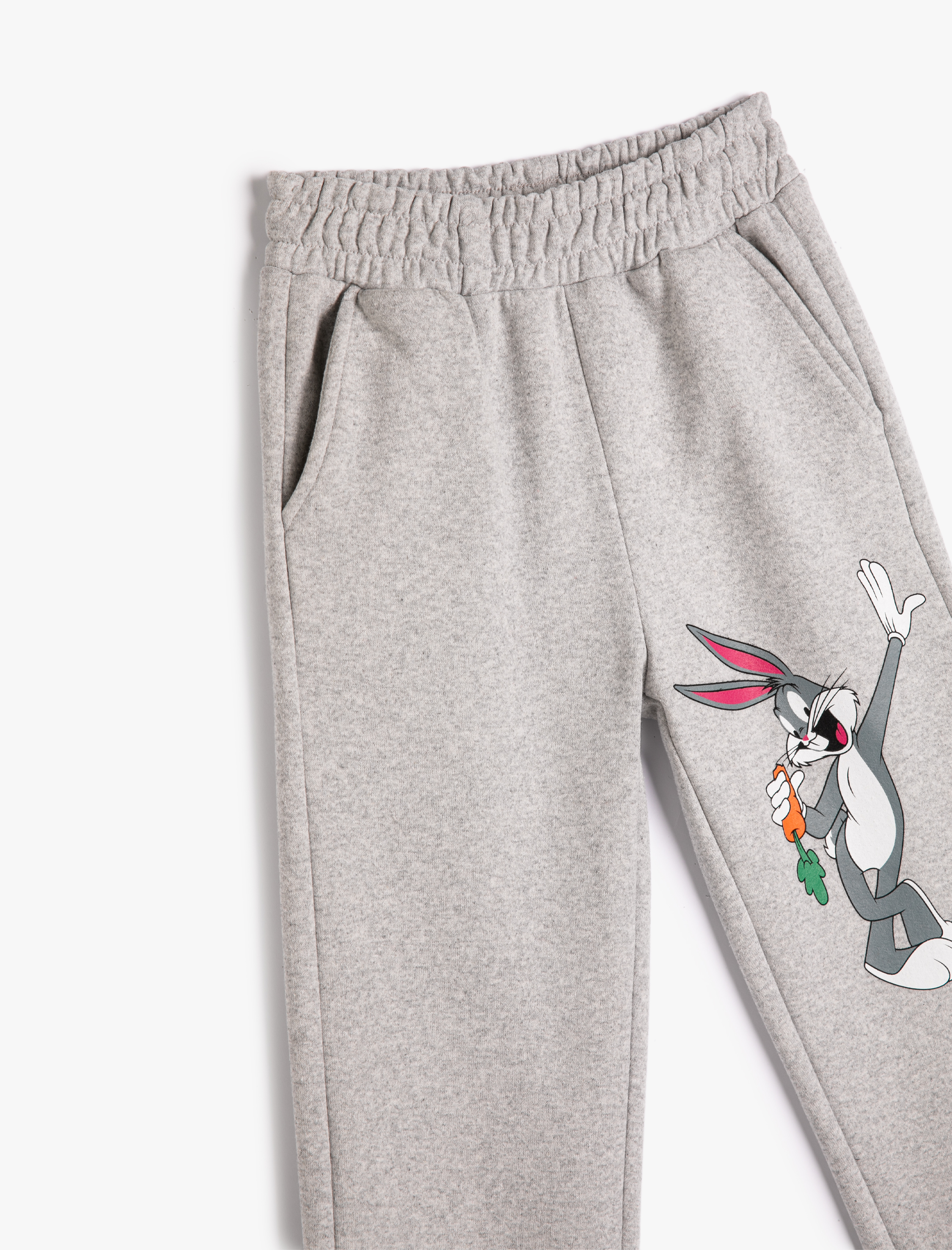  Kız Çocuk Bugs Bunny ve Tweety Jogger Eşofman Altı Şardonlu Cepli