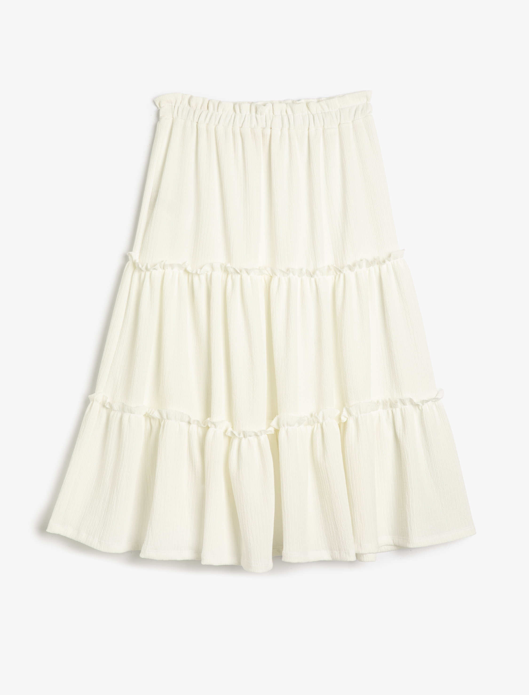  Kız Çocuk Maksi Etek Katlı Beli Lastikli