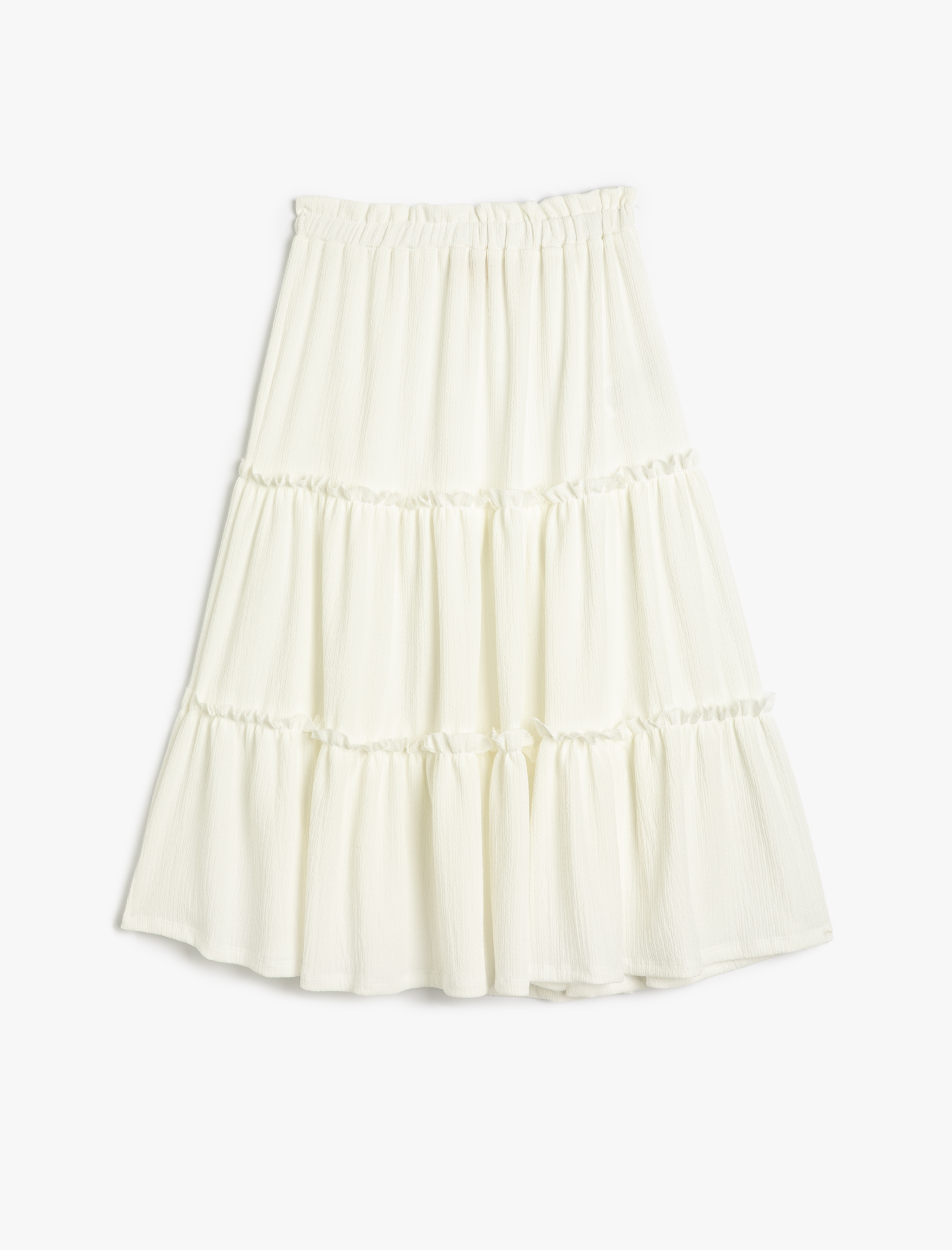  Kız Çocuk Maksi Etek Katlı Beli Lastikli