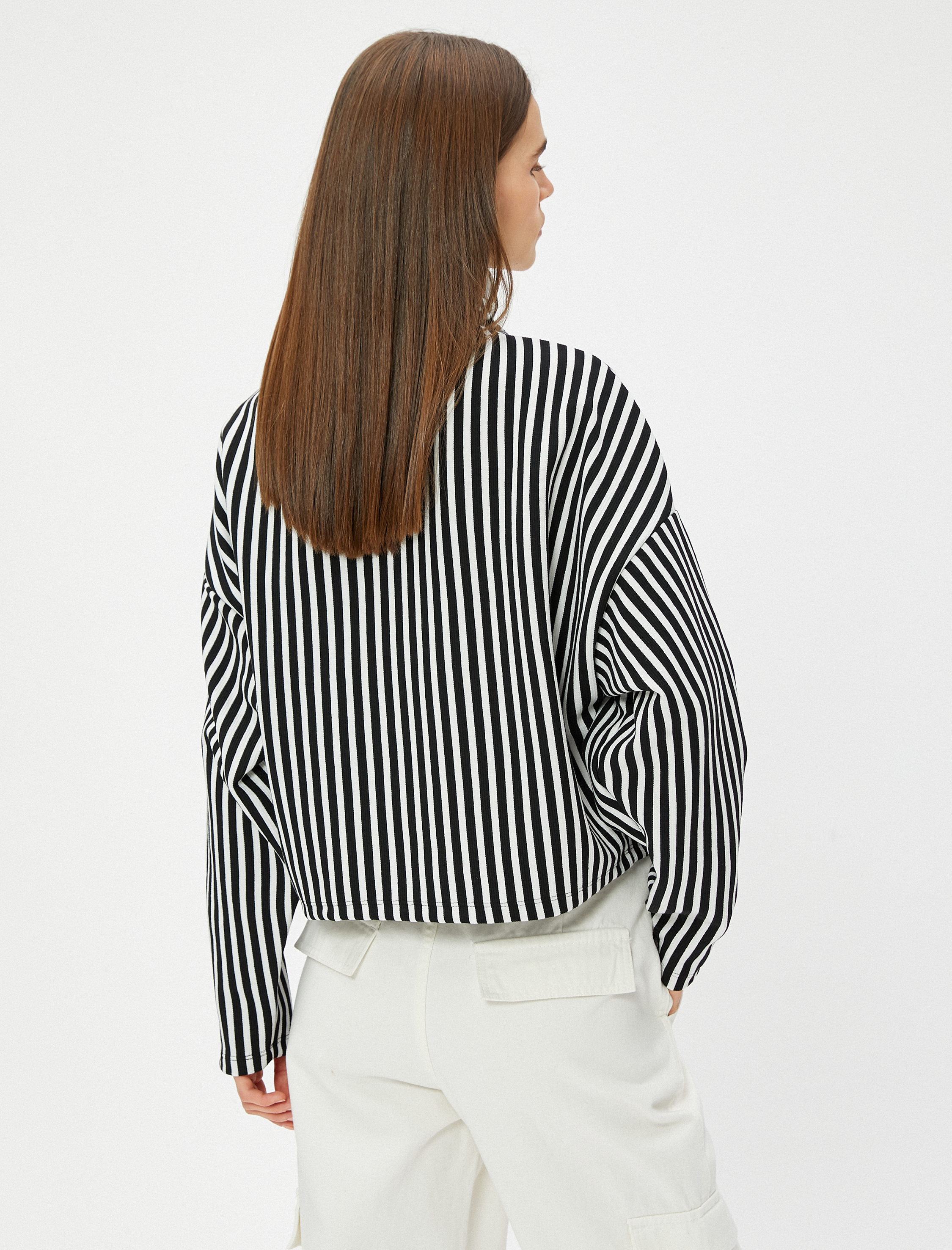   Oversize Sweatshirt Balıkçı Yaka