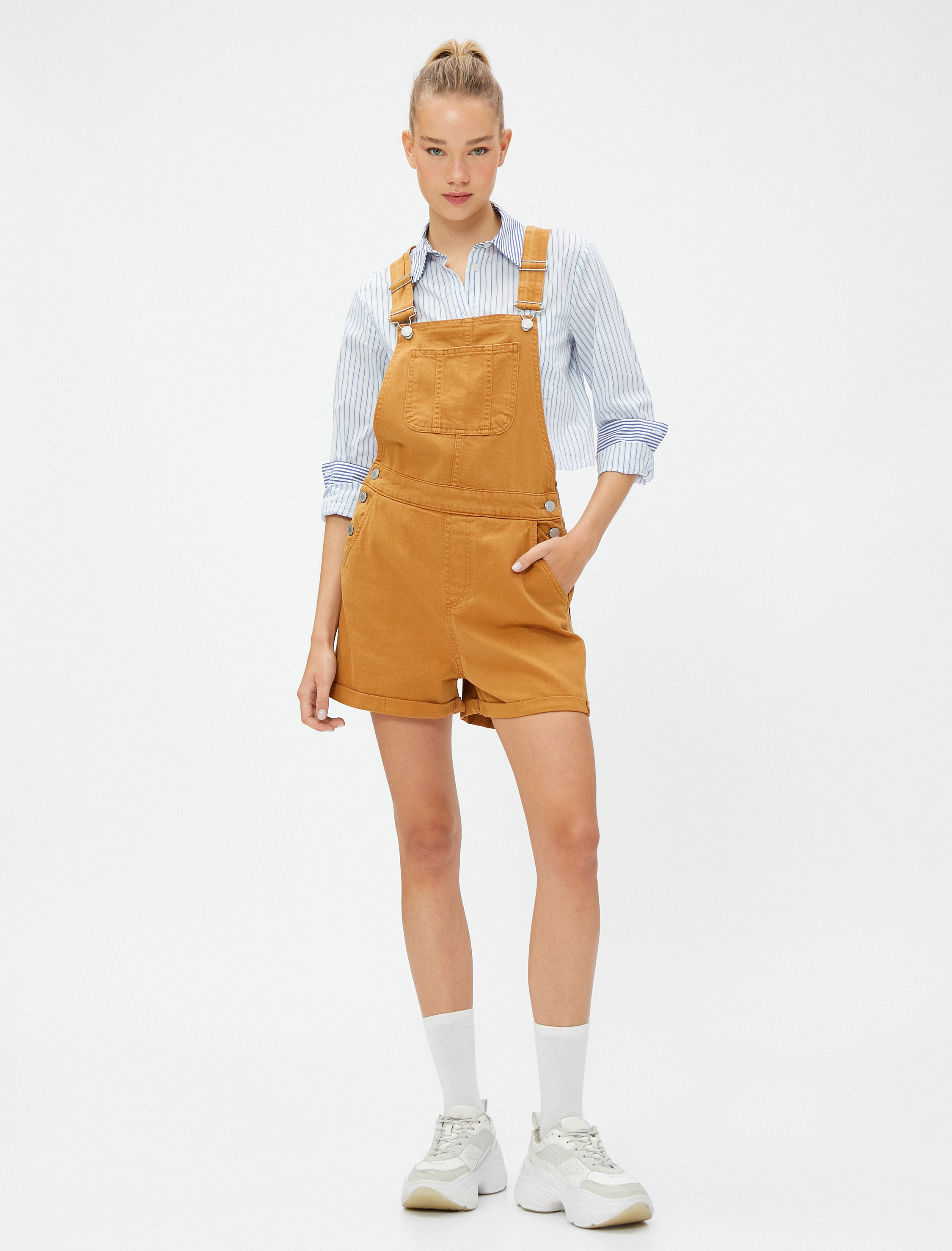   Kot Tulum Bahçıvan Cep Detaylı Askılı