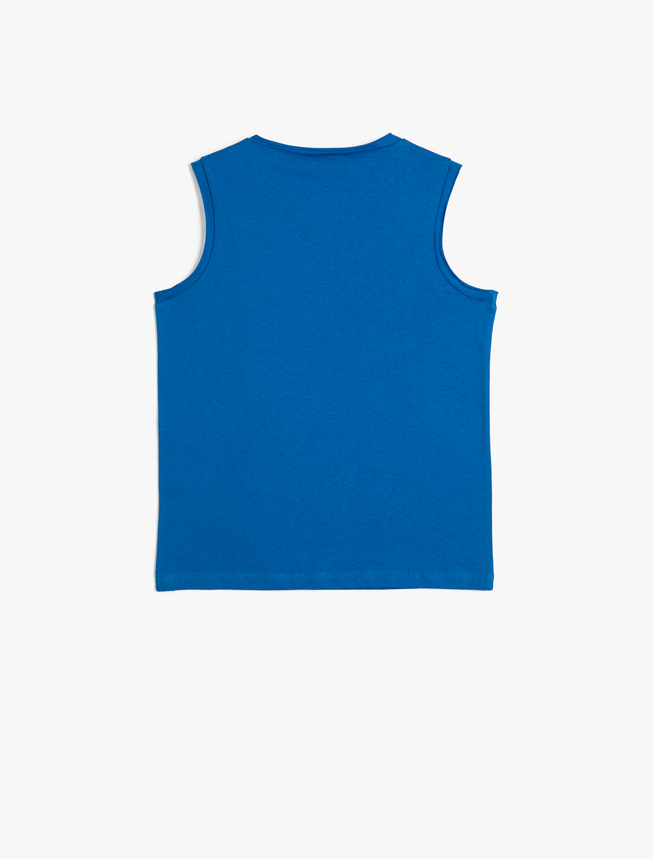  Erkek Çocuk Atlet Baskılı Kolsuz Bisiklet Yaka Pamuklu