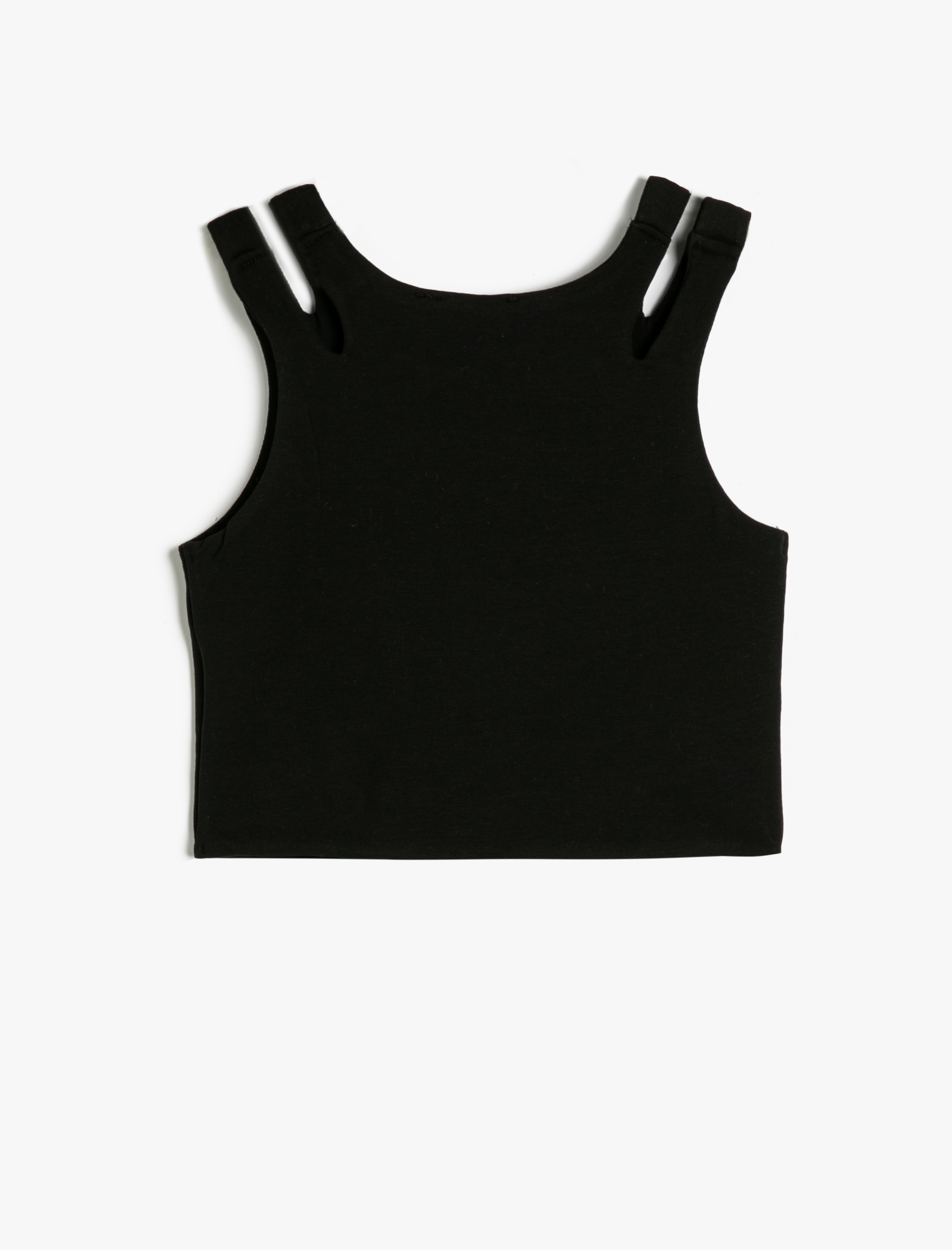  Kız Çocuk Atlet Crop Askılı Pencere Detaylı Bisiklet Yaka