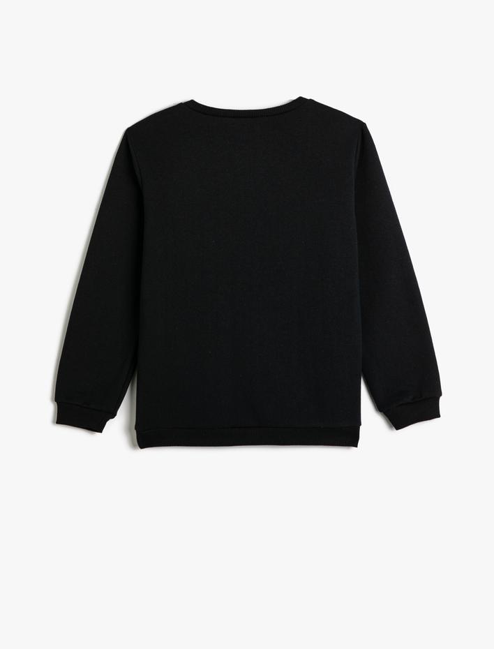 Erkek Çocuk Sweatshirt Uzun Kollu Bisiklet Yaka Baskılı