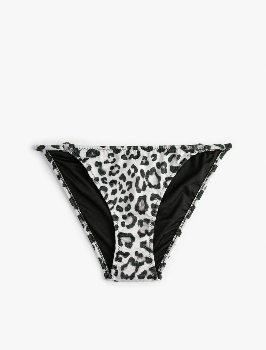   Leopar Desenli Bikini Altı Normal Bel