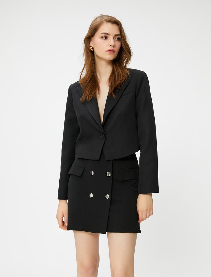  Mini Etek Düğme Detaylı