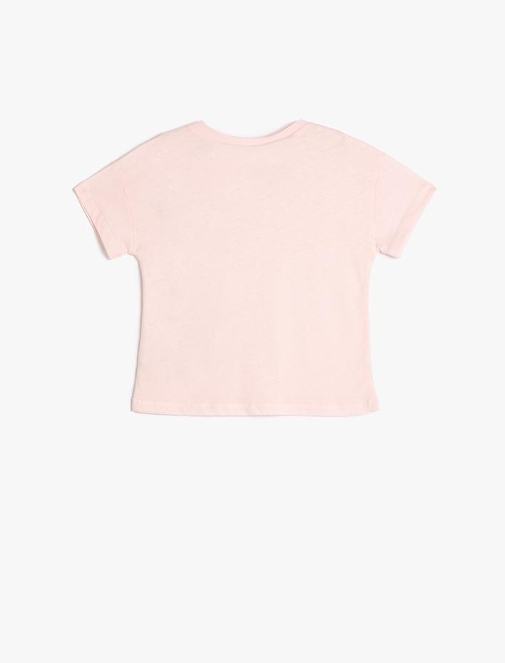 Kız Bebek Minnie Mouse Tişört Lisanslı Kısa Kollu Bisiklet Yaka Pamuklu