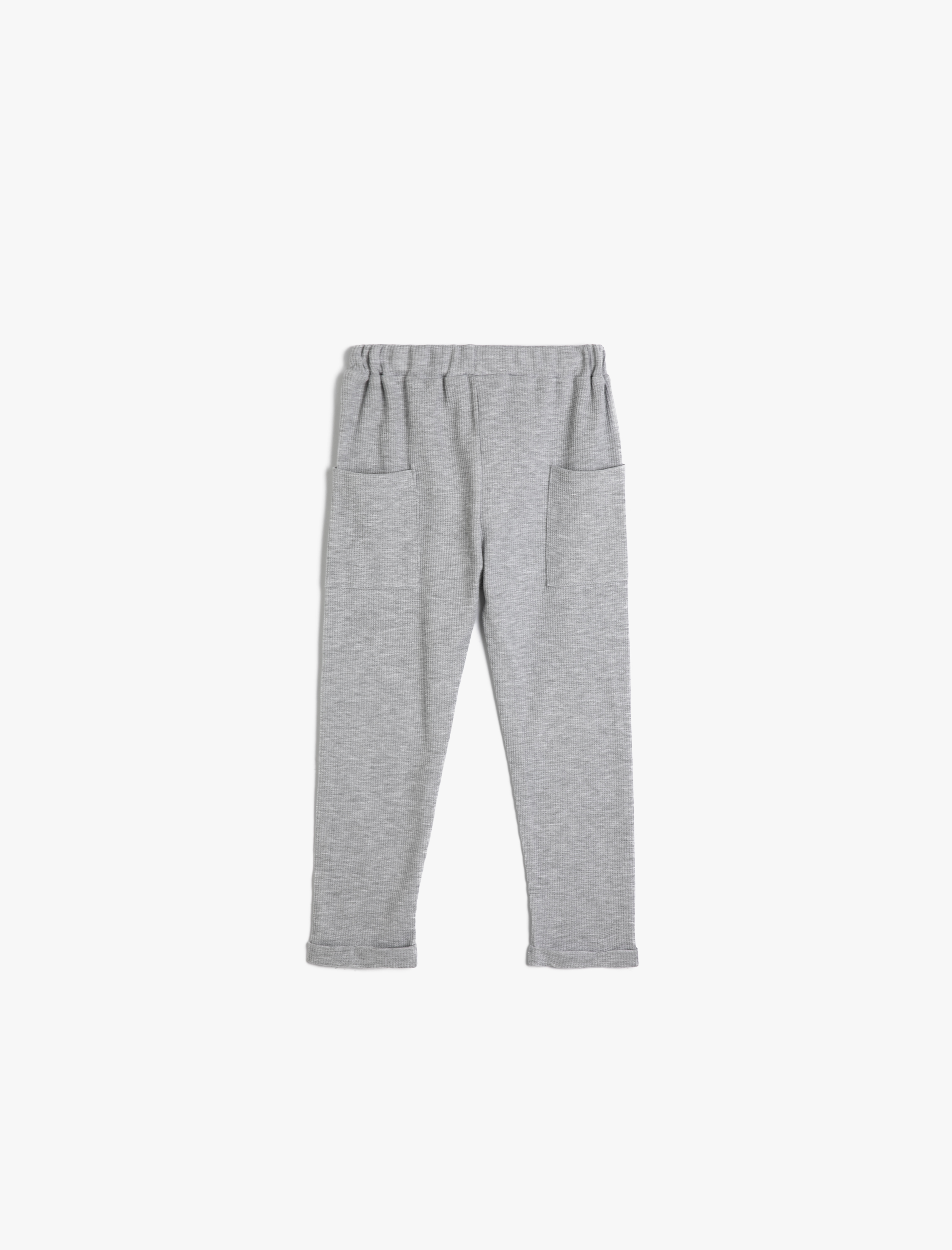  Erkek Bebek Eşofman Altı Beli Bağlamalı Cepli Aslan Aplike Detaylı Pamuklu