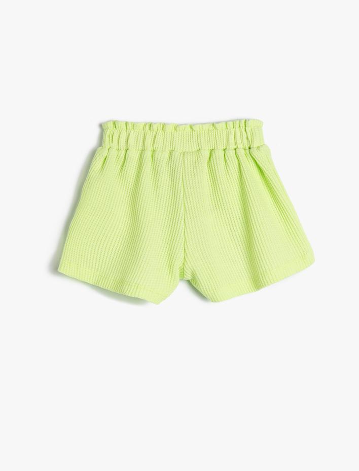 Kız Bebek Basic Şort Beli Lastikli Pamuklu Dokulu
