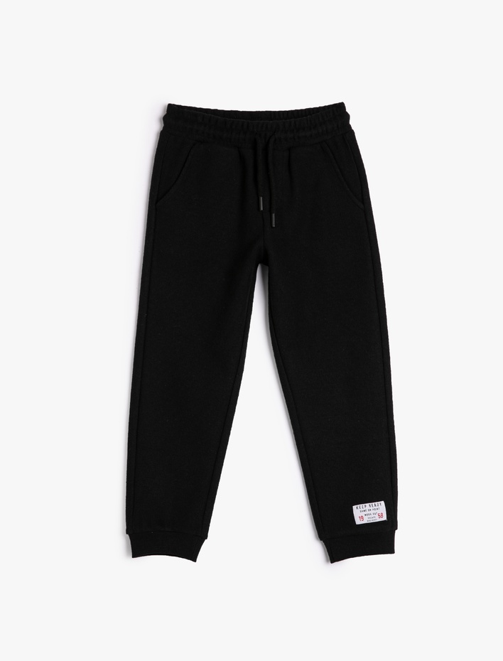 Erkek Çocuk Basic Jogger Eşofman Altı Beli Bağlamalı Cepli Şardonlu