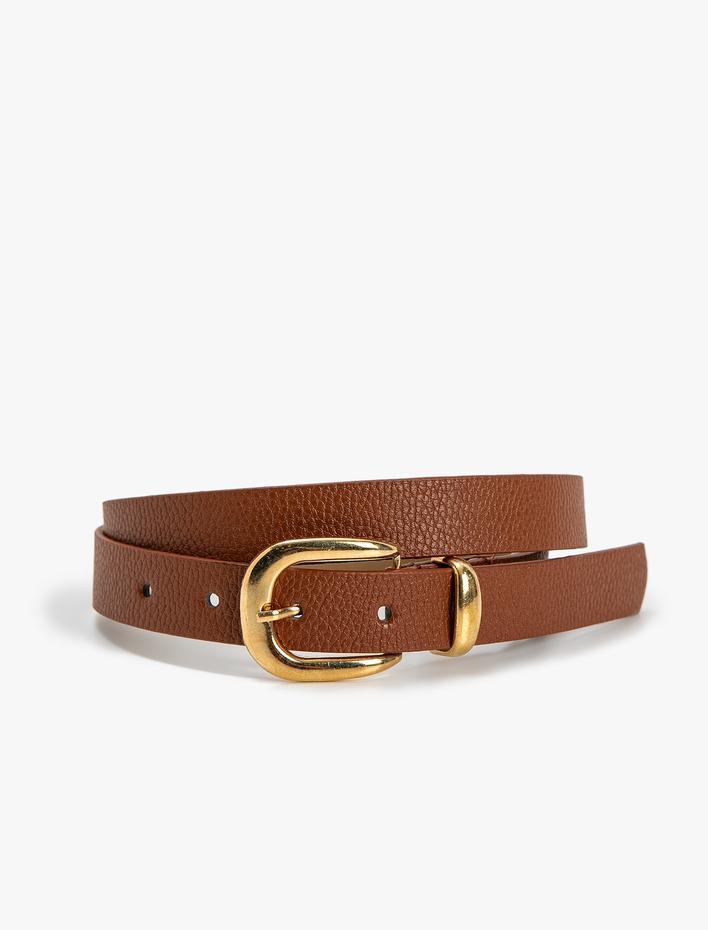 Kadın Kemer Suni Deri Metal Tokalı