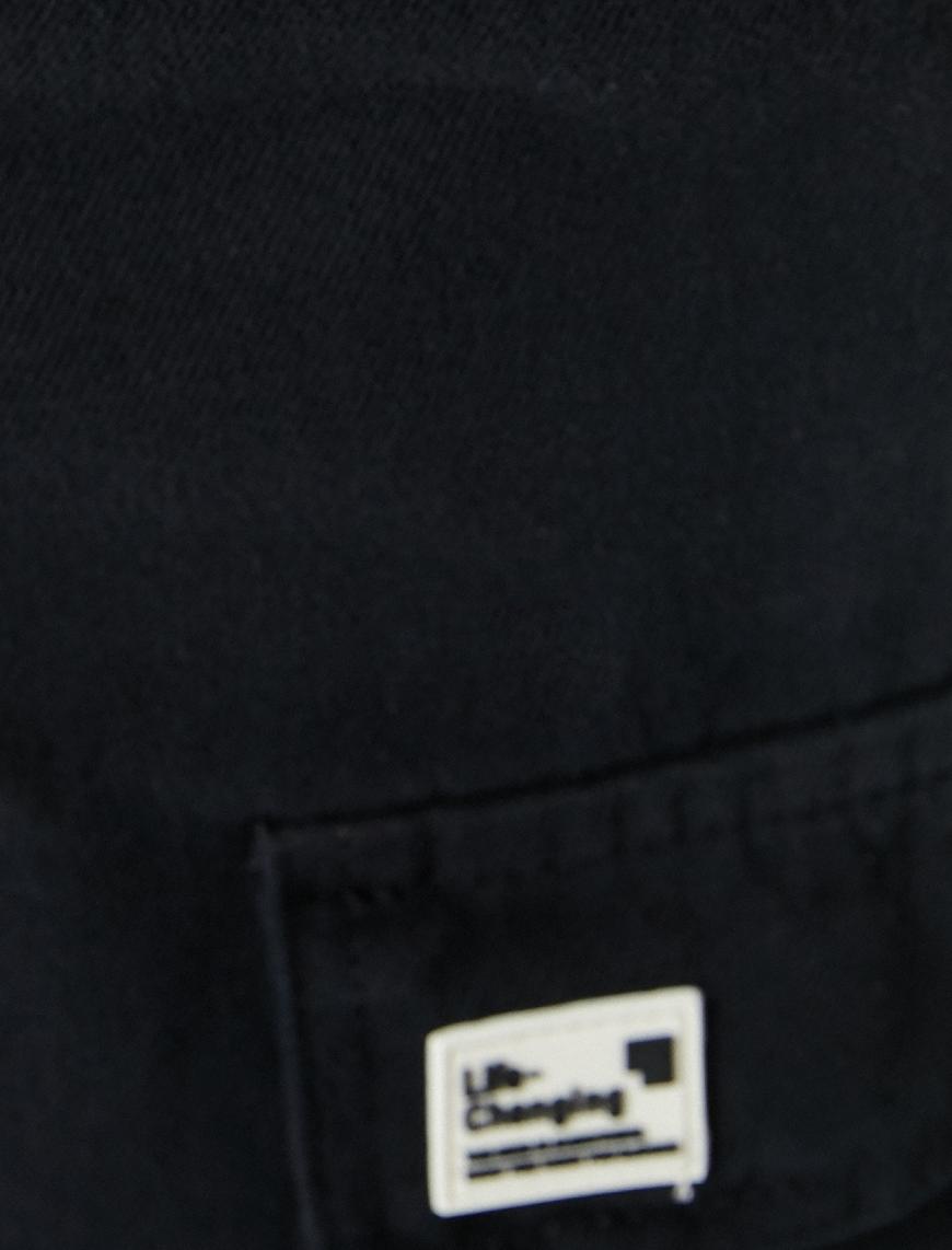   Boru Paça Pantolon Gabardin Beş Cepli Düğmeli Pamuklu