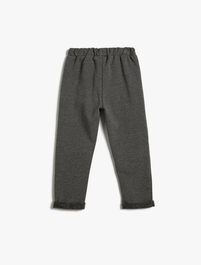 Erkek Bebek Eşofman Altı Beli Bağlamalı Pamuklu Şardonlu