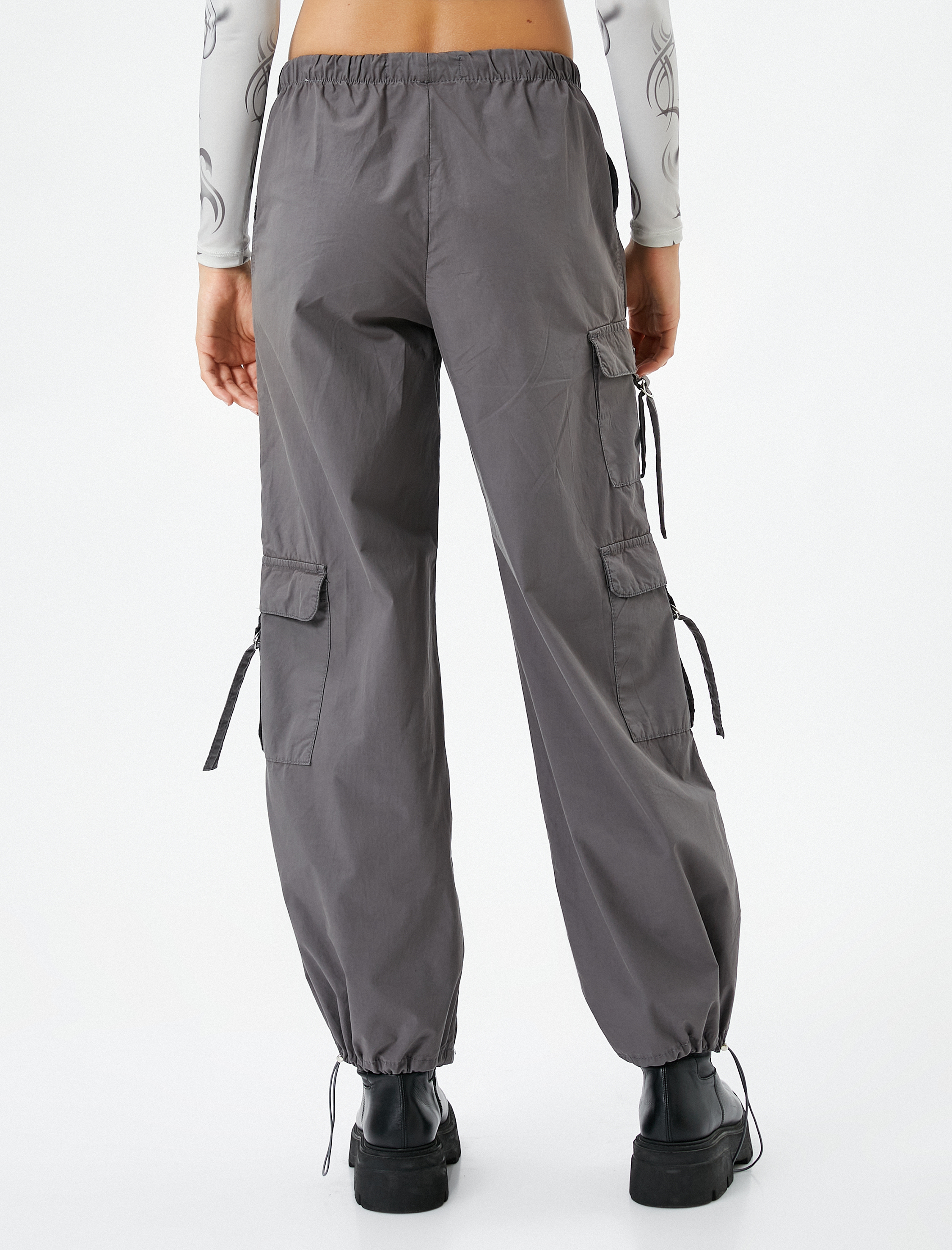   Paraşüt Pantolon Beli Lastikli Cep Detaylı Stoperli