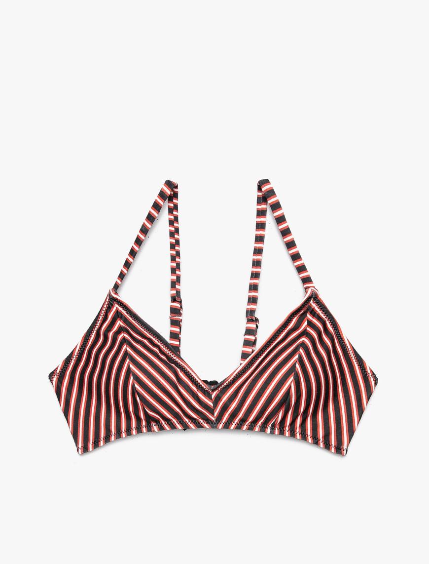   Çizgili Bikini Üstü
