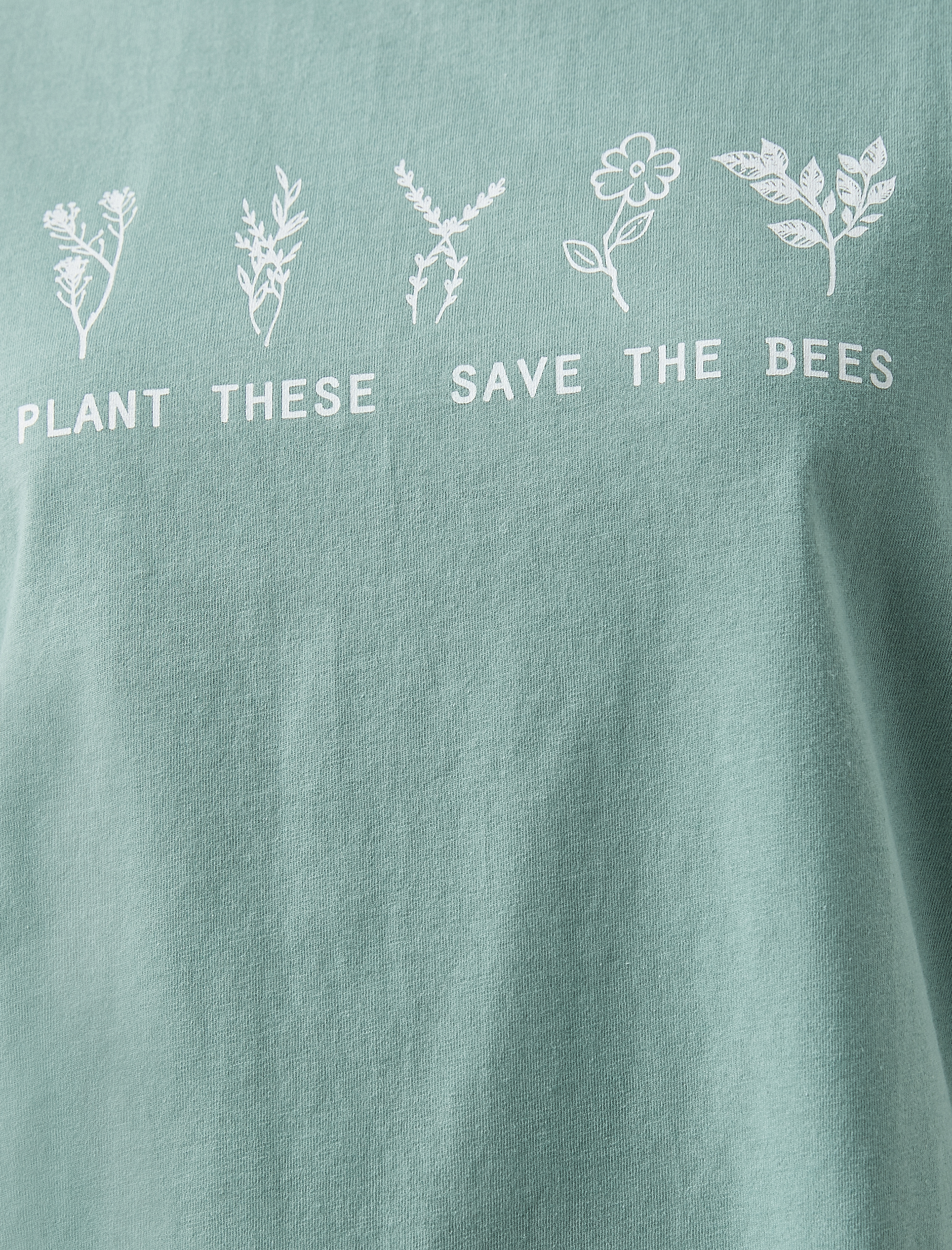   Baskılı Kısa Kollu Pamuklu Tişört