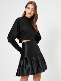 Fırfır Detaylı Mini Etek