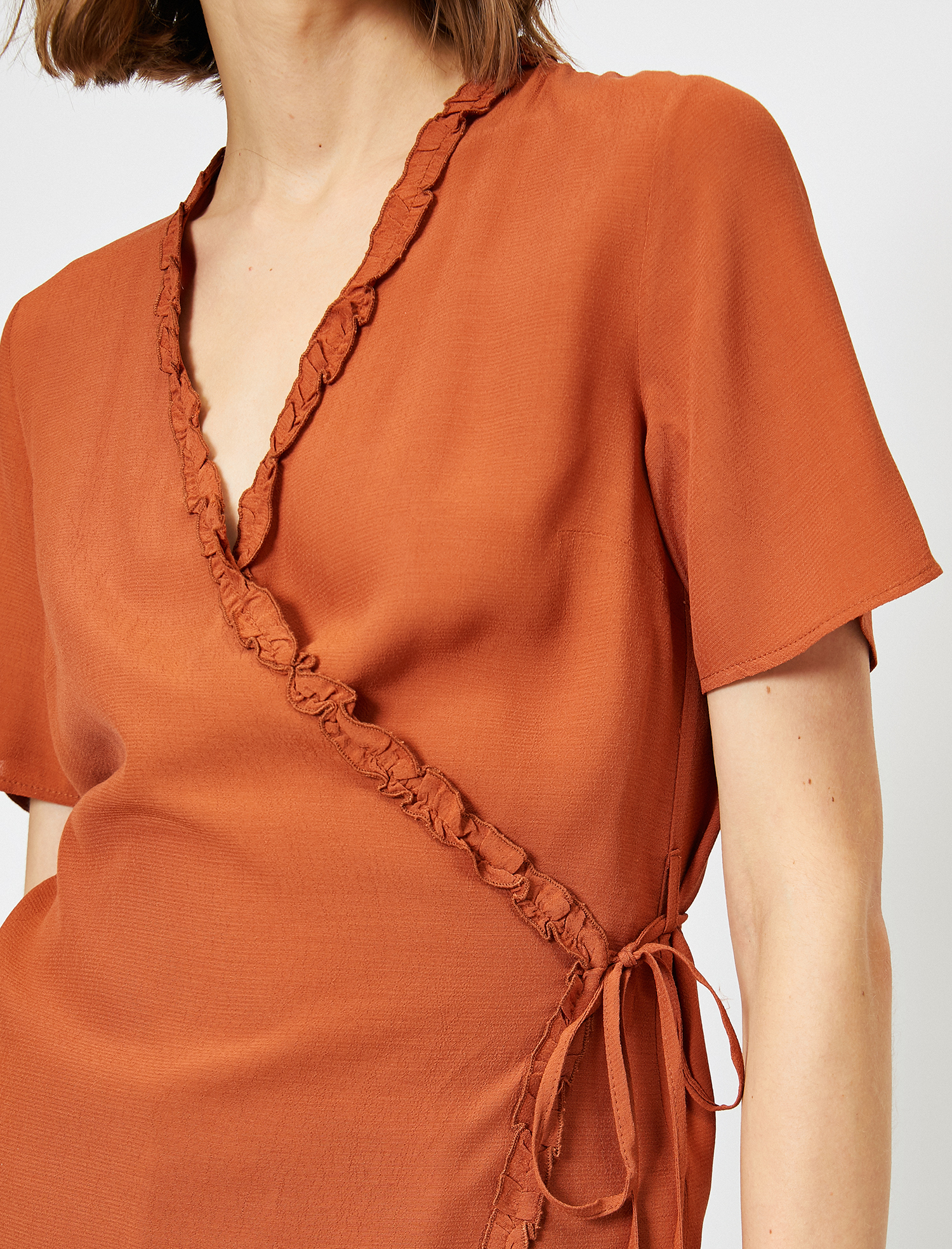   Kısa Kollu Anvelop Bluz