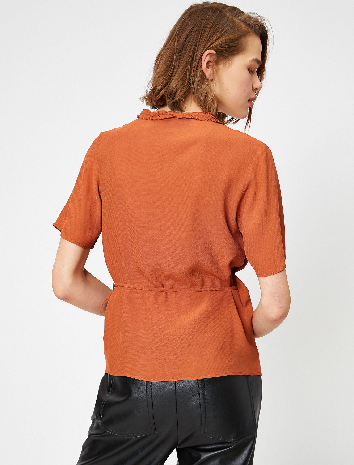   Kısa Kollu Anvelop Bluz