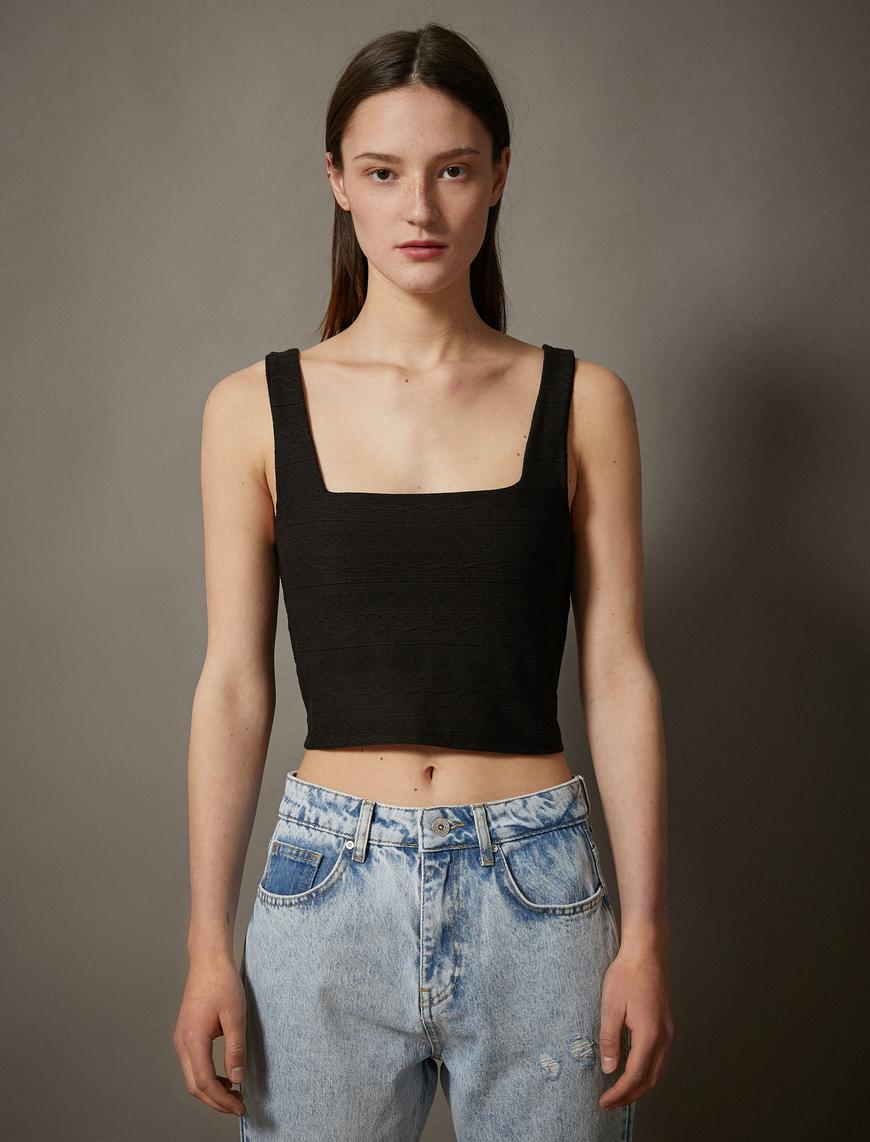   Crop Atlet Düz Renk Tanktop