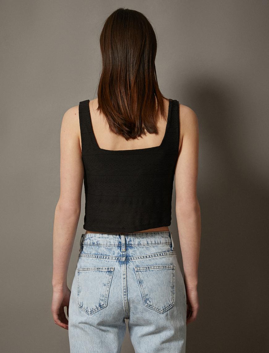   Crop Atlet Düz Renk Tanktop