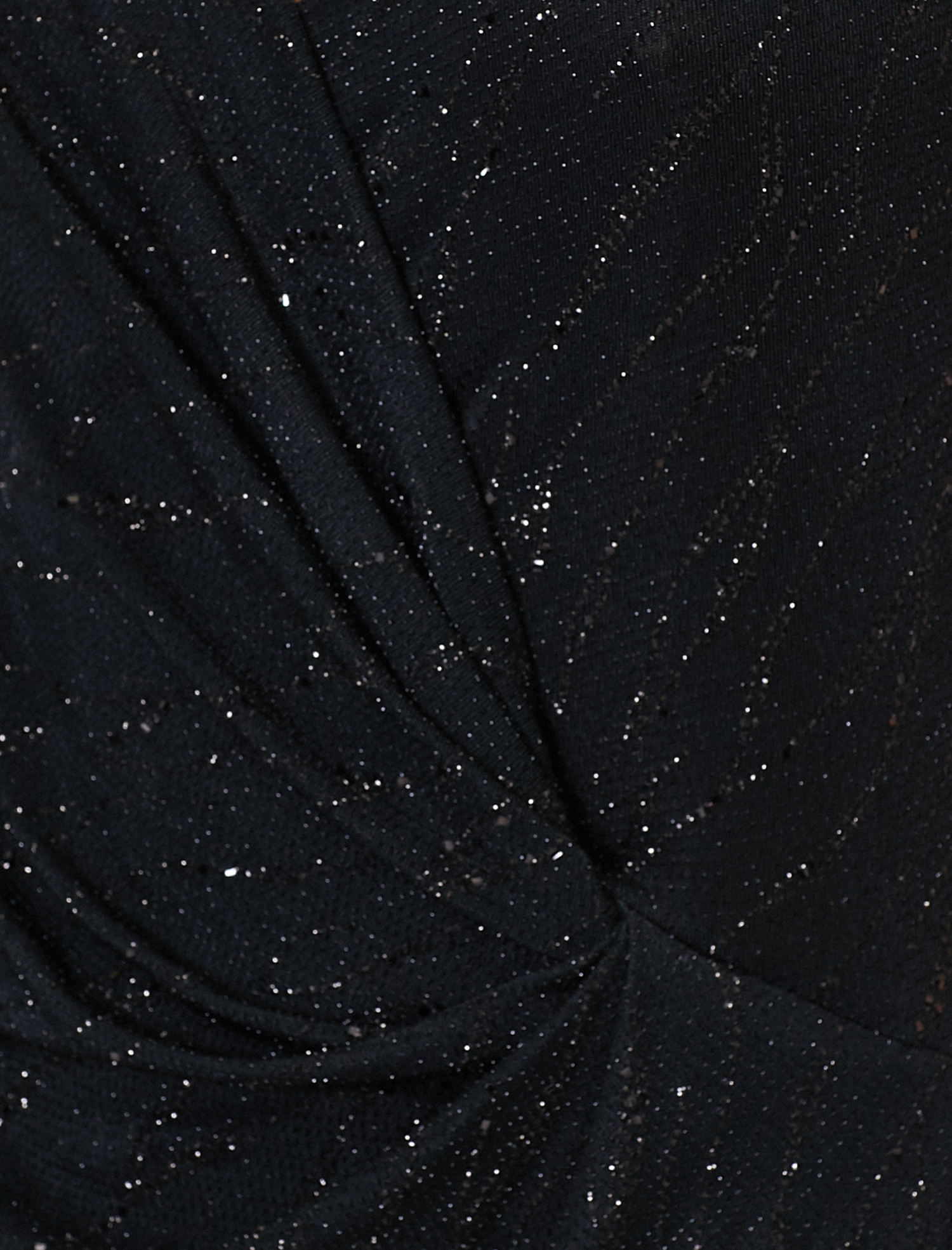   Simli Abiye Elbise Anvelop Drape Detaylı Kamisol Mini