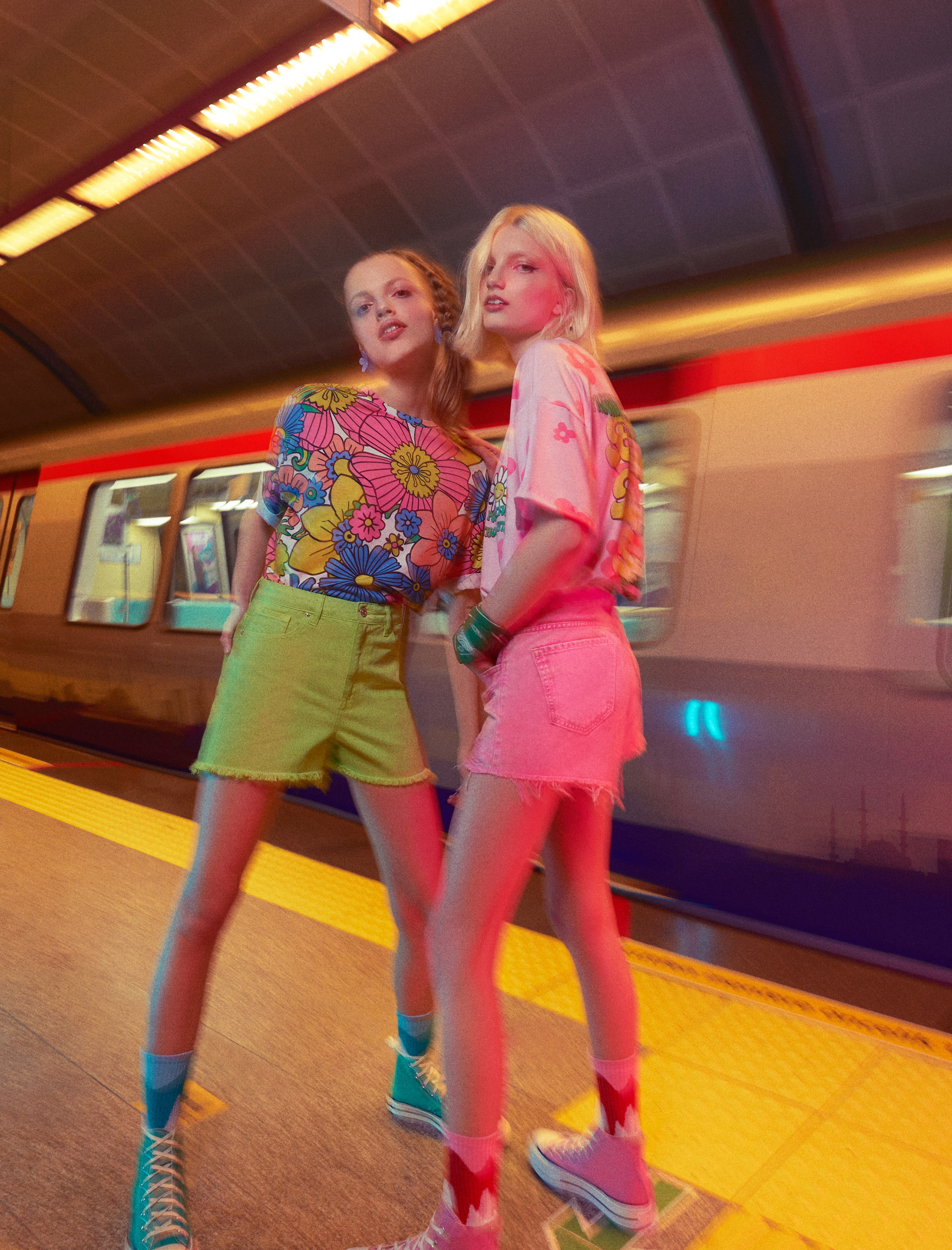   Yüksek Bel Kot Şort