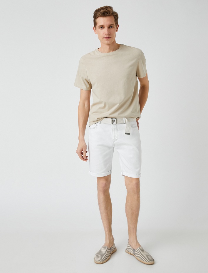  Kot Şort Katlı Paça Detaylı