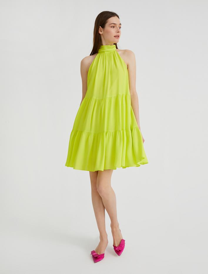  Bağlama Detaylı Elbise