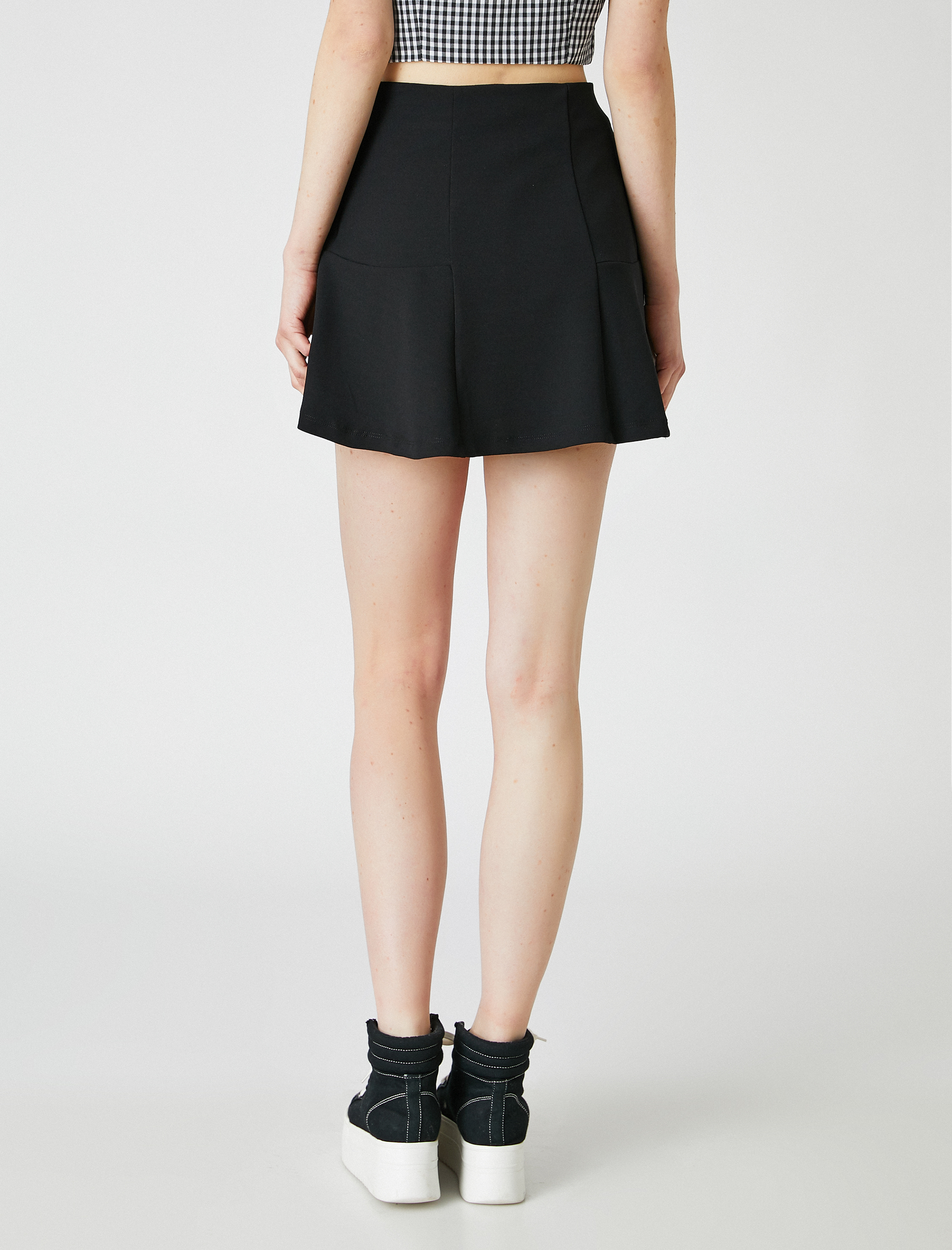   Yüksek Bel Mini Etek