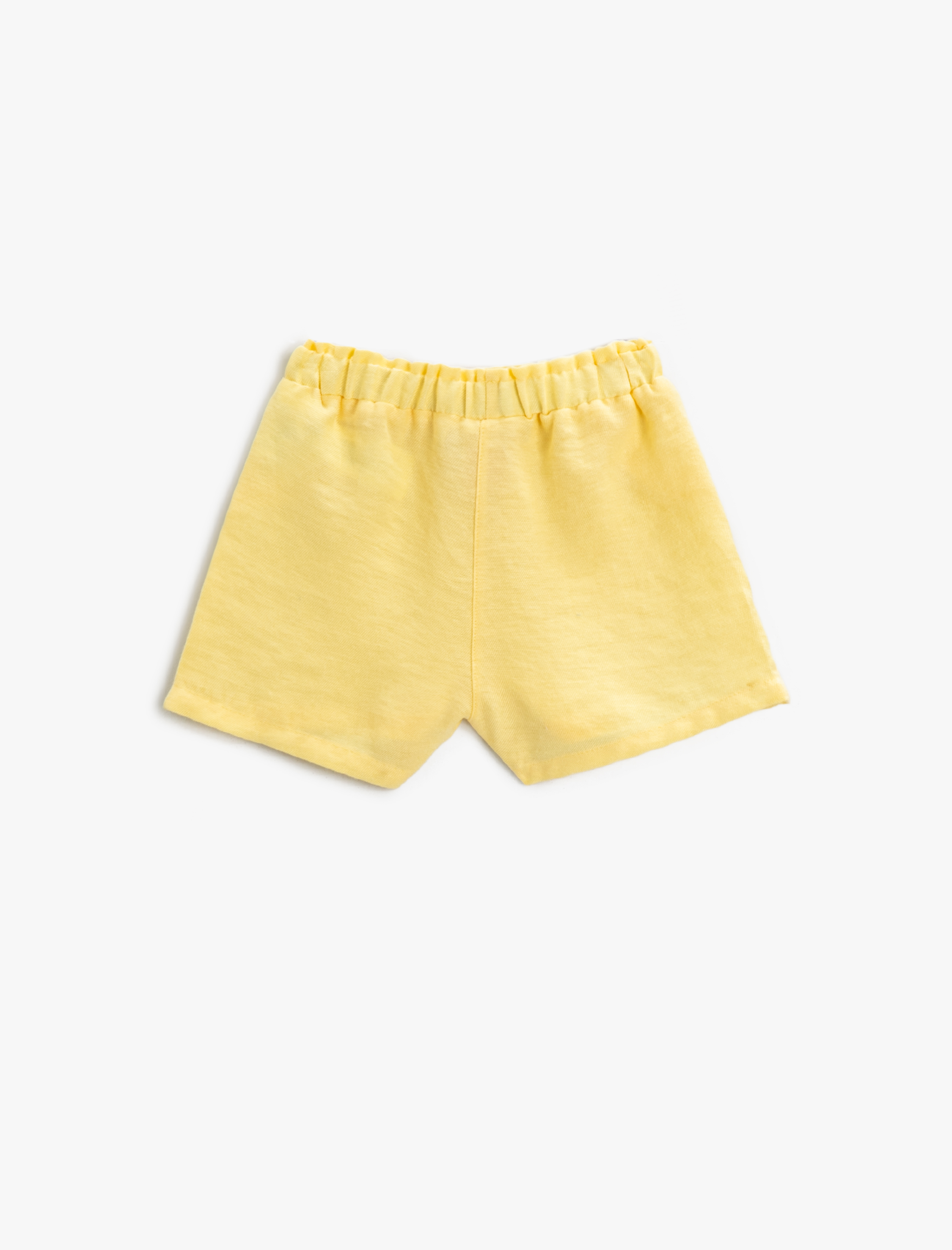  Kız Bebek Şort Beli Lastikli Cepli Diz Üstü