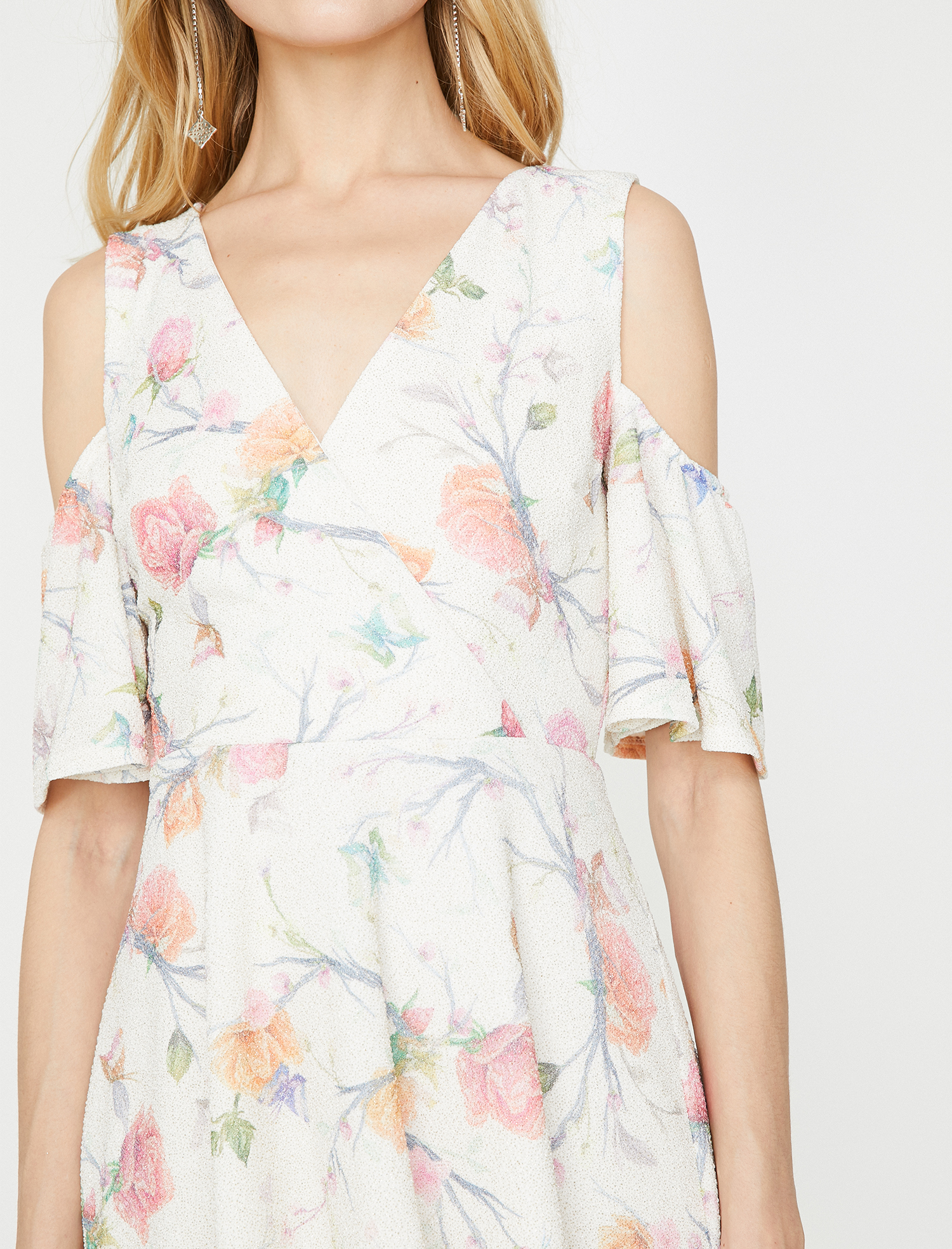   Desenli Abiye Elbise