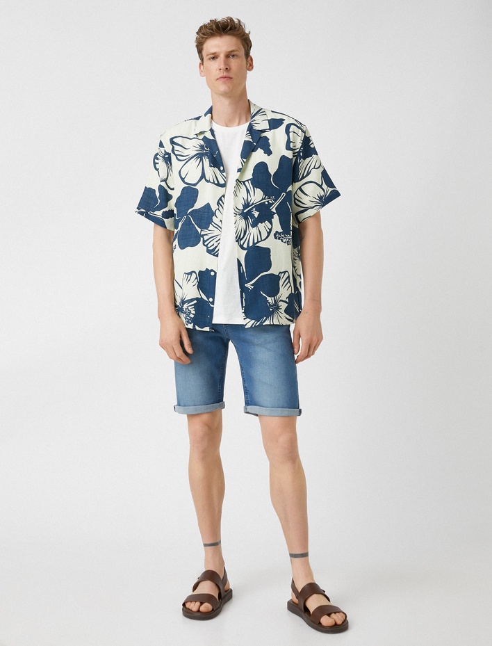  Katlı Paça Kot Şort