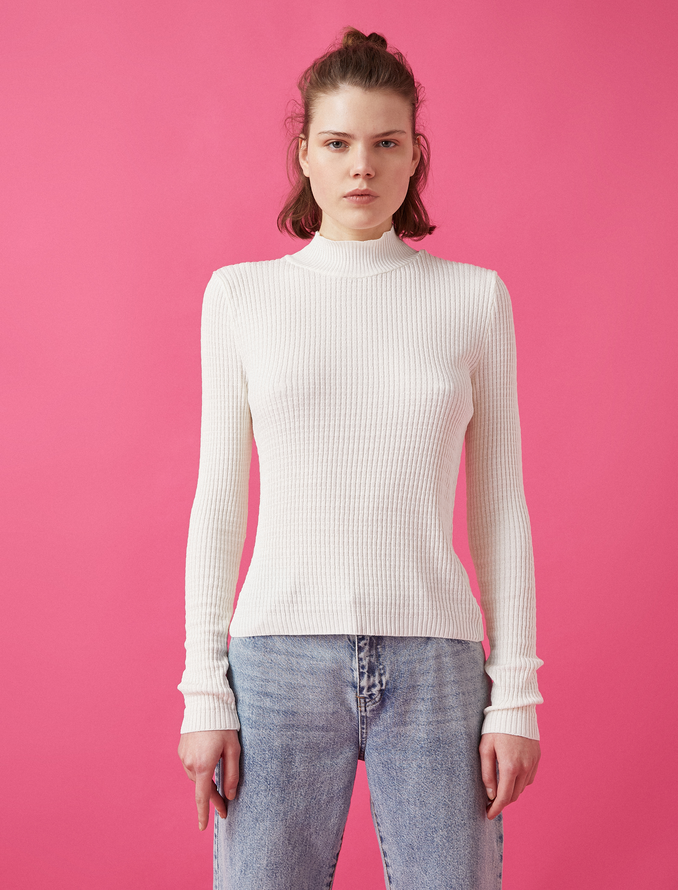   Balıkçı Yaka Uzun Kollu Triko Kazak