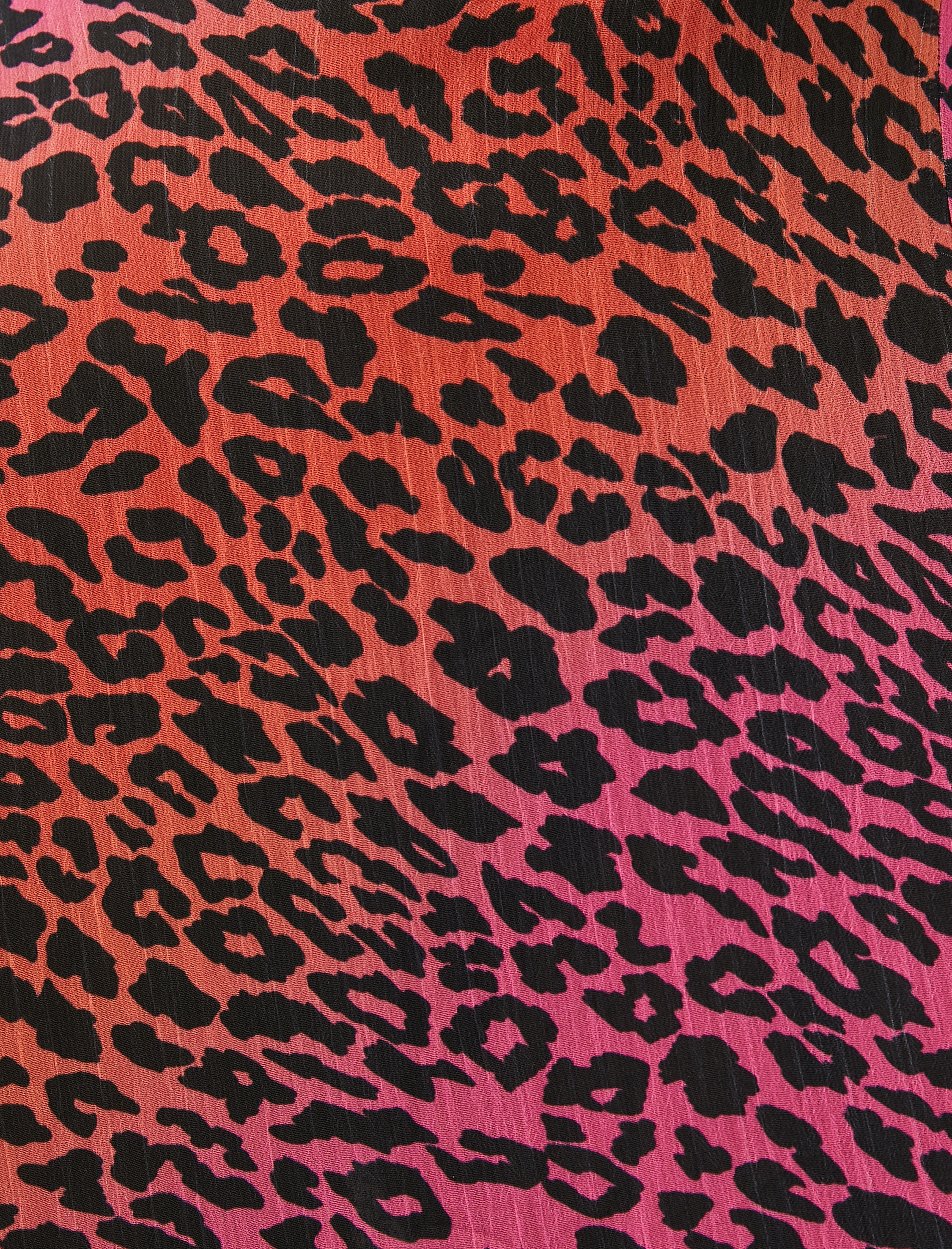   Boynu Metal Bağlamalı Leopar Desenli Pencere Detaylı Elbise