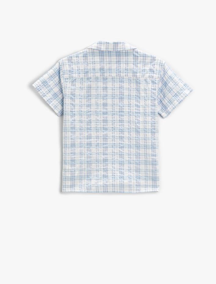 Erkek Çocuk Kısa Kollu Gömlek Ekose Cepli