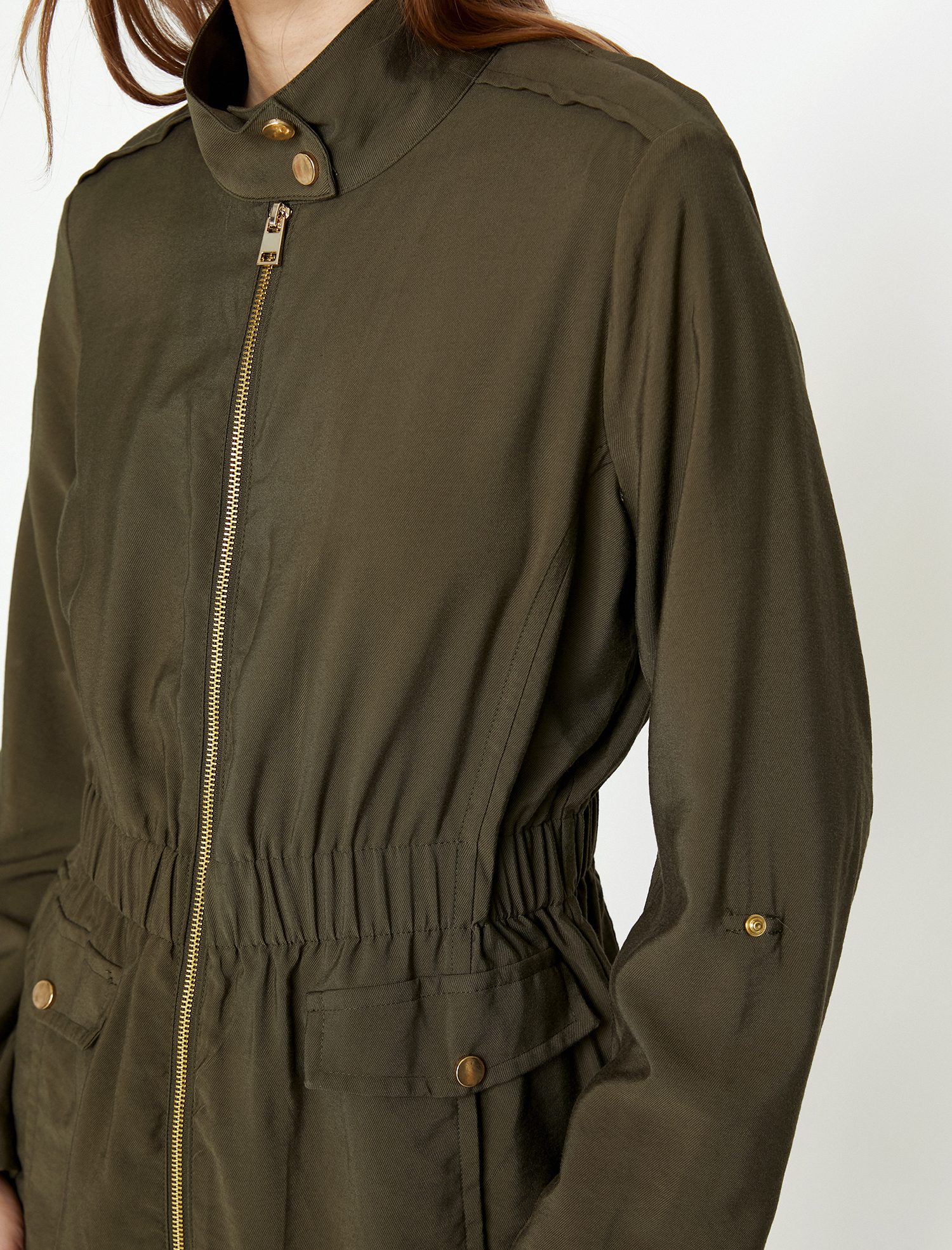   Fermuar Detaylı Parka