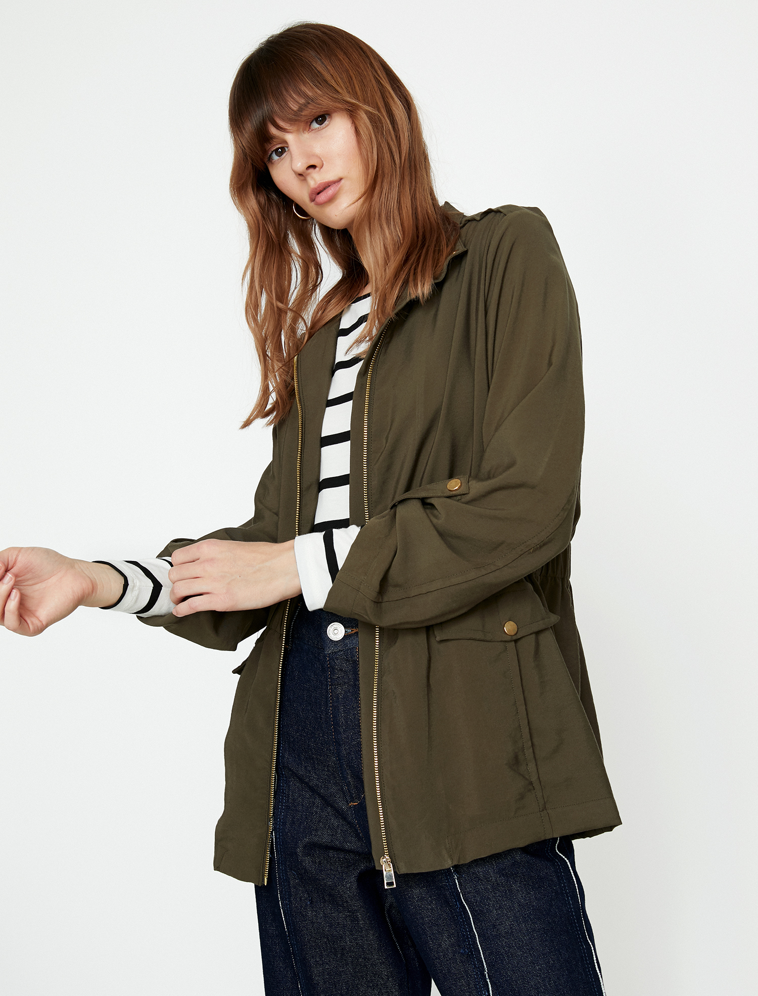   Fermuar Detaylı Parka