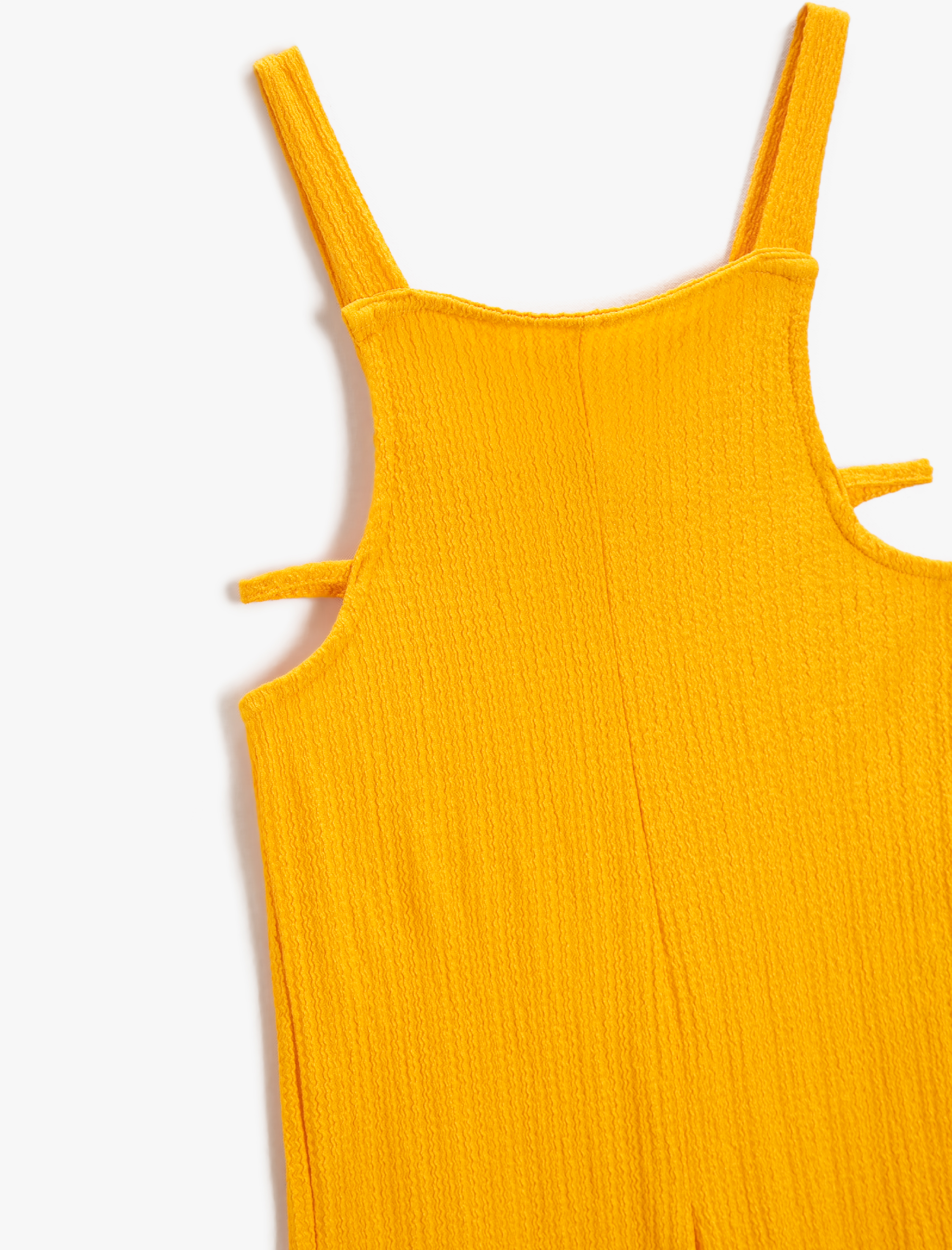  Kız Çocuk Tulum Geniş Paça Dokulu